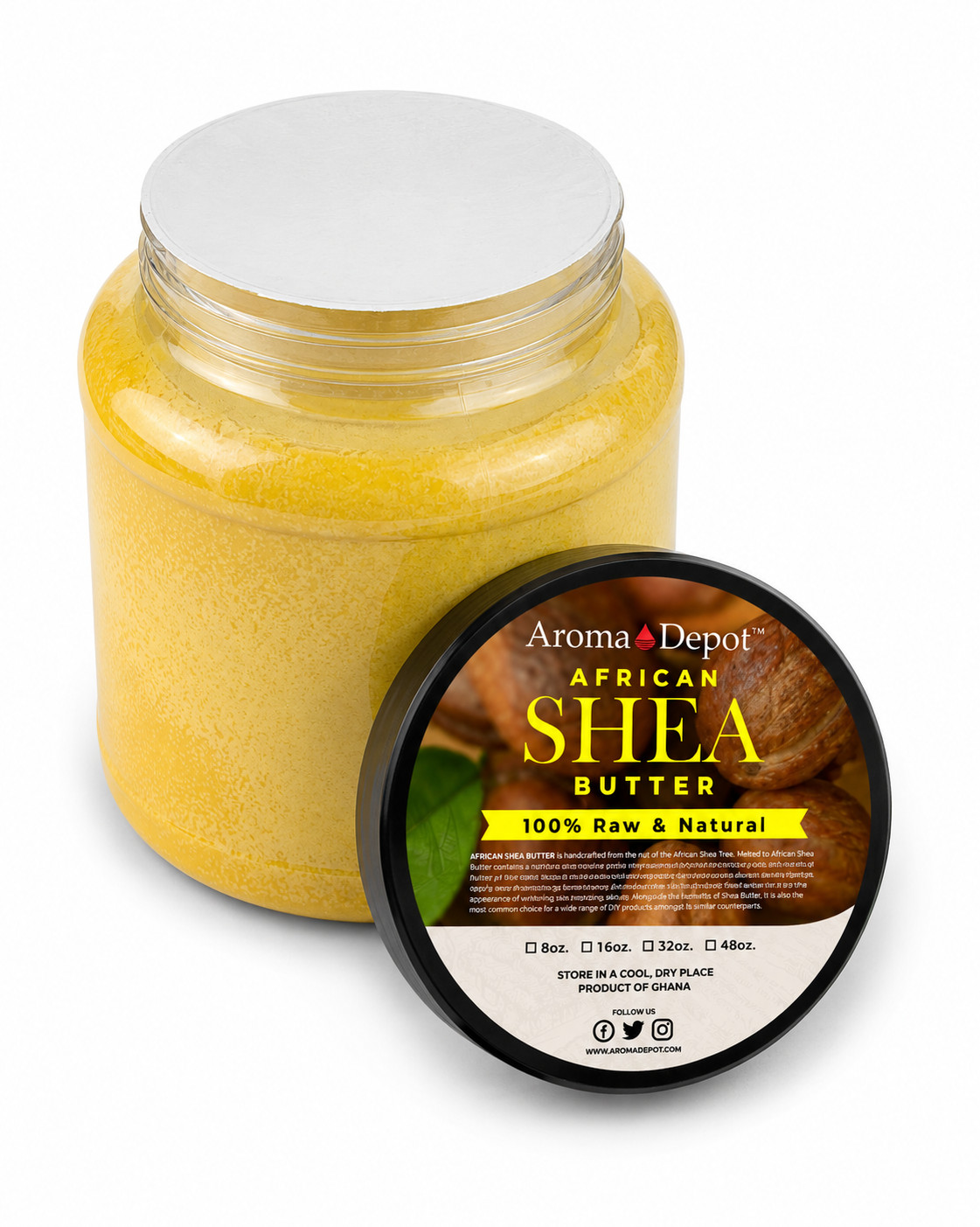 African Shea Butter Bulk 3 lb. Yellow From Ghana 100% Pure Natural Raw Unrefined
