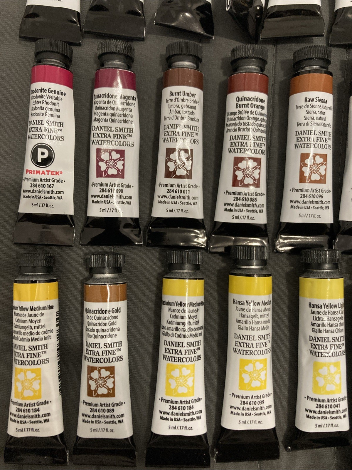 Lot Of 42 Daniel Smith Extra Fine Watercolors – 5ml Gouache 15ml NEW Fresh Y8