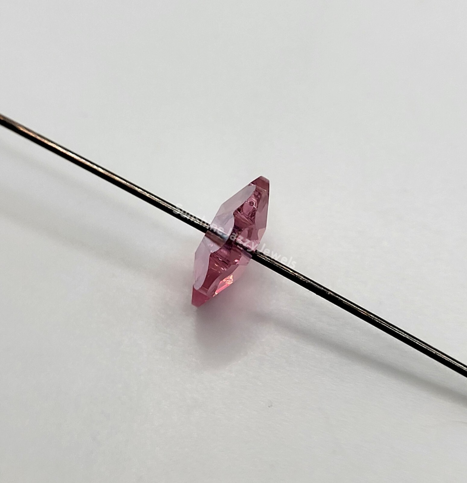6pc Swarovski Crystal Rose AB Margarita 3700 Beads/ Buttons; 10mm or 12mm