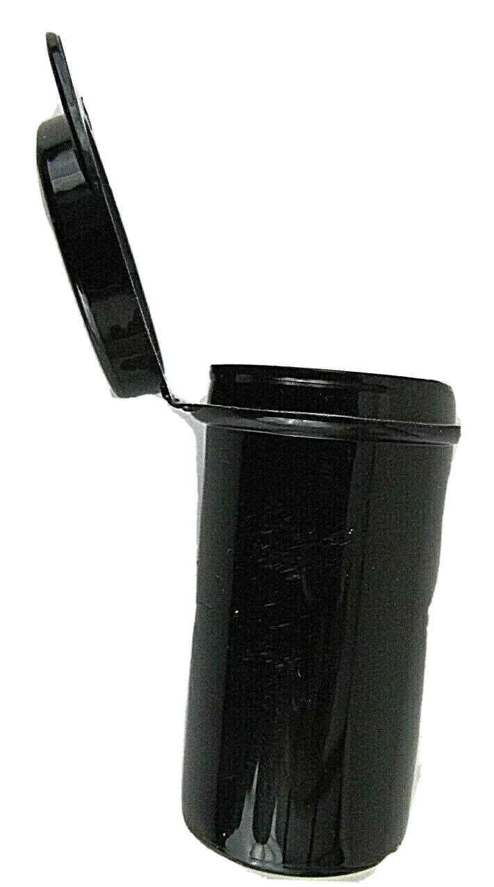 10 1 oz Black Plastic Vial Bottle Storage Container Lid Empty 2 Tbsp Craft Small