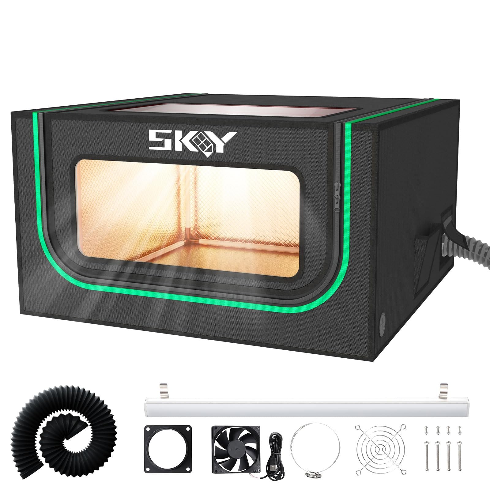 Updated Integrated Laser Engraver Enclosure with Enclosure, Black