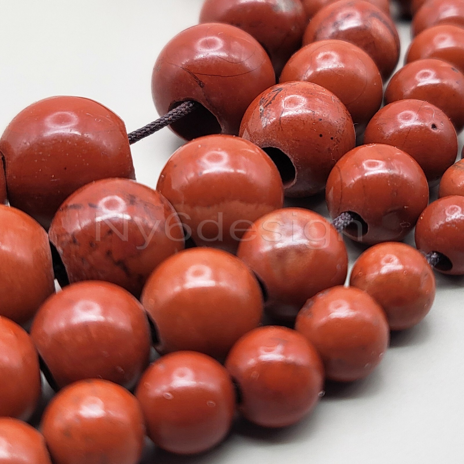 Natural Genuine Large Hole Loose Round Gemstone Stone Beads Big Hole Gem for DIY