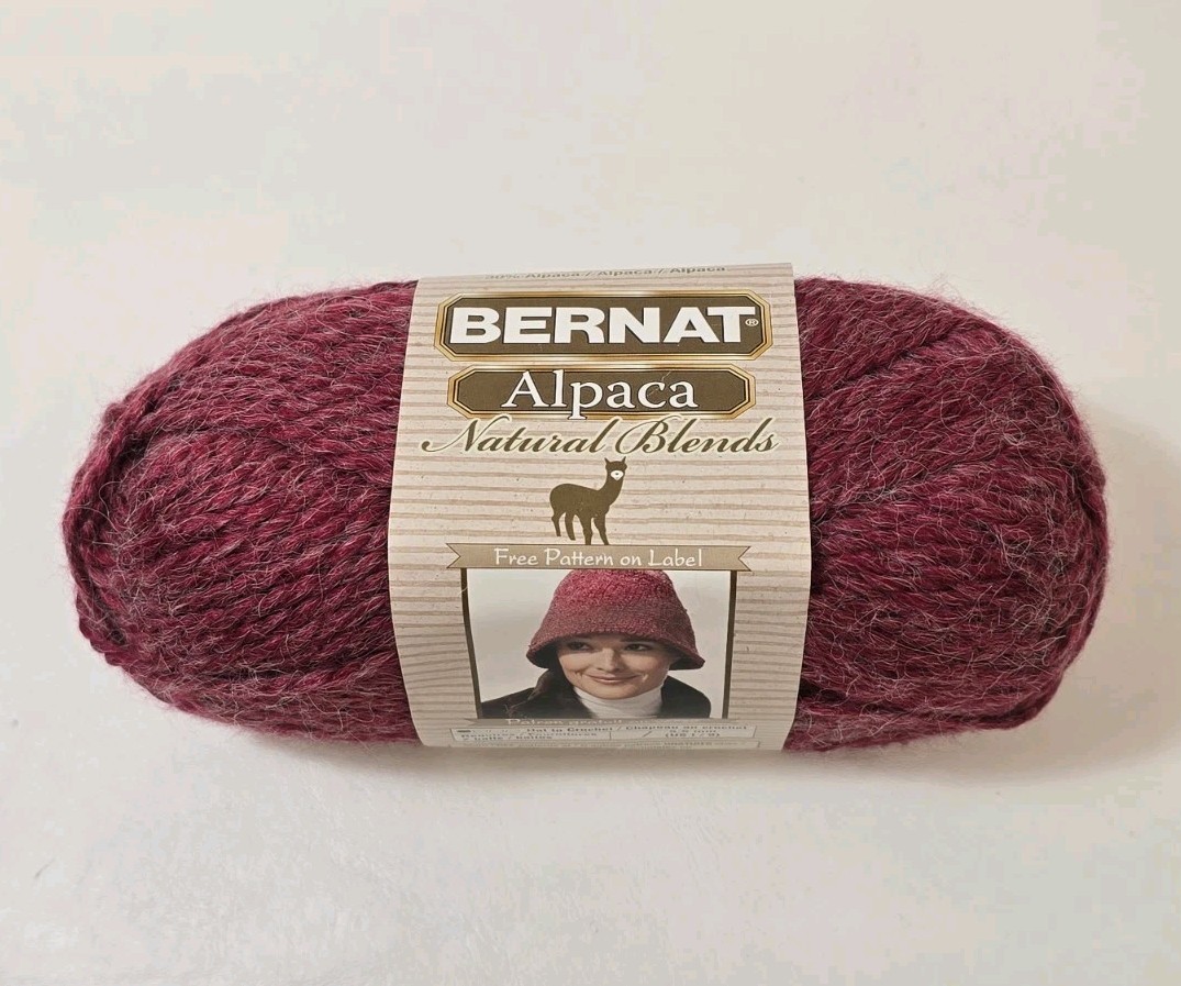 Persimmon 93430 Bernat Alpaca Natural Blend Yarn 3.5oz 100 g