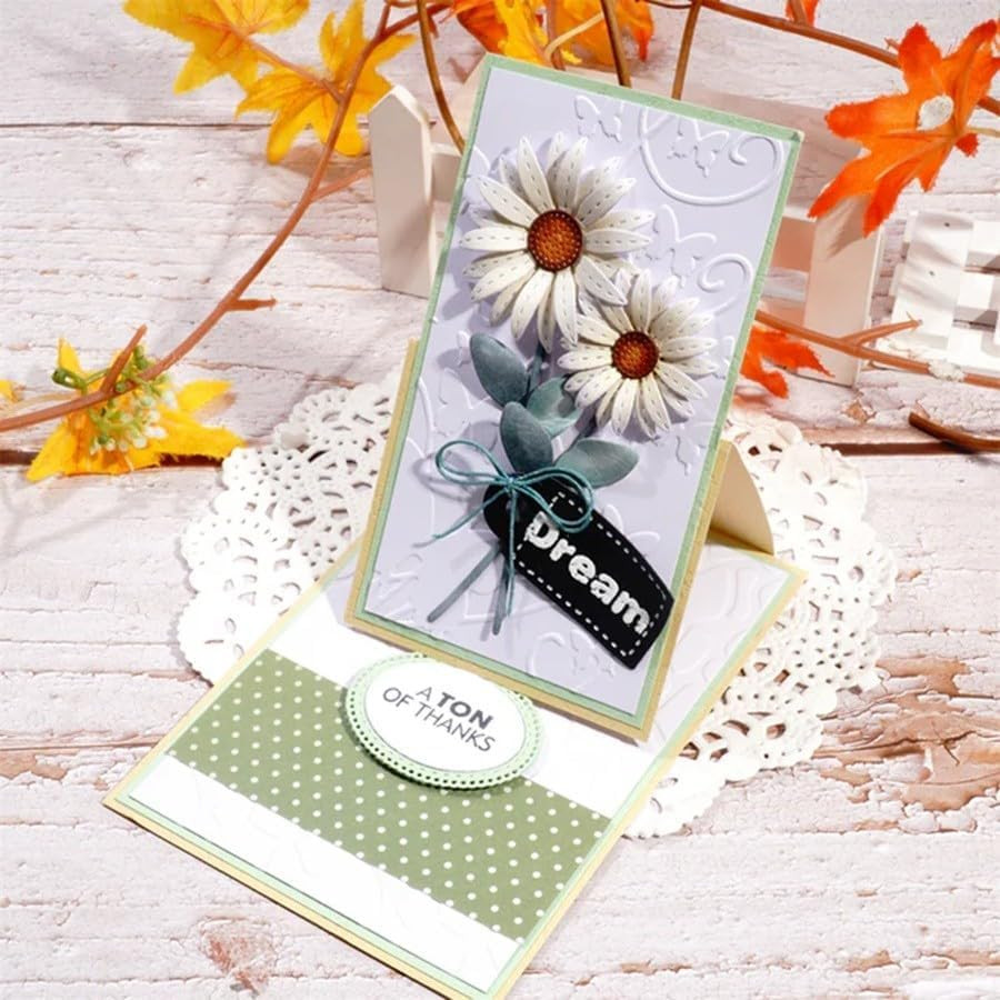 Chrysanthemums Metal Cutting Dies for Card Making New, Flower Carbon Steel