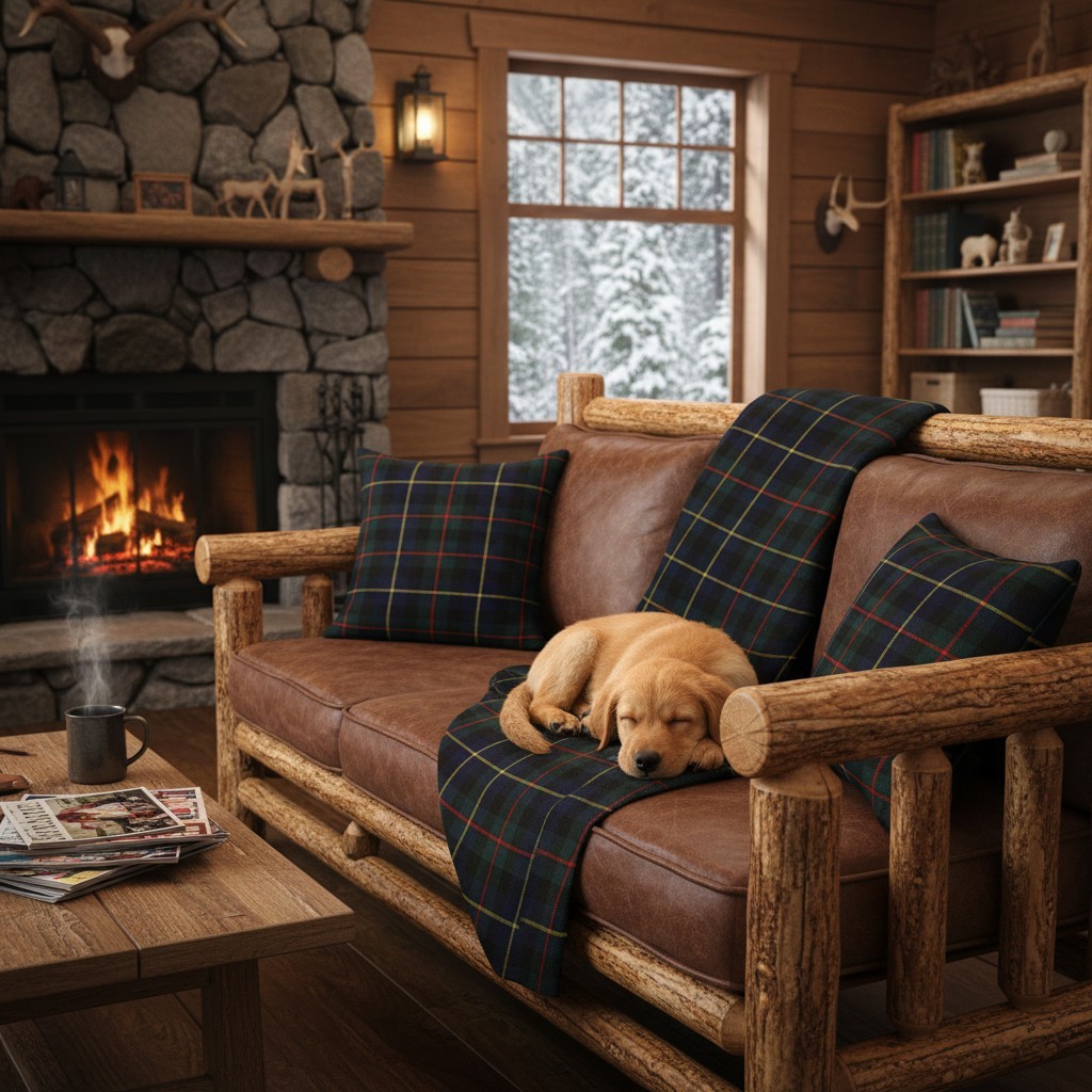 MacLeod Hunting Modern Tartan Fabric Poly Viscose Wool Free 60″ Wide UK Woven