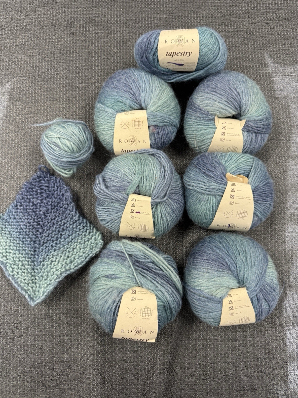 Rowan Tapestry Discontinued Yarn SH180 Lot 165 -7 Skeins + Partial Blue Gradient