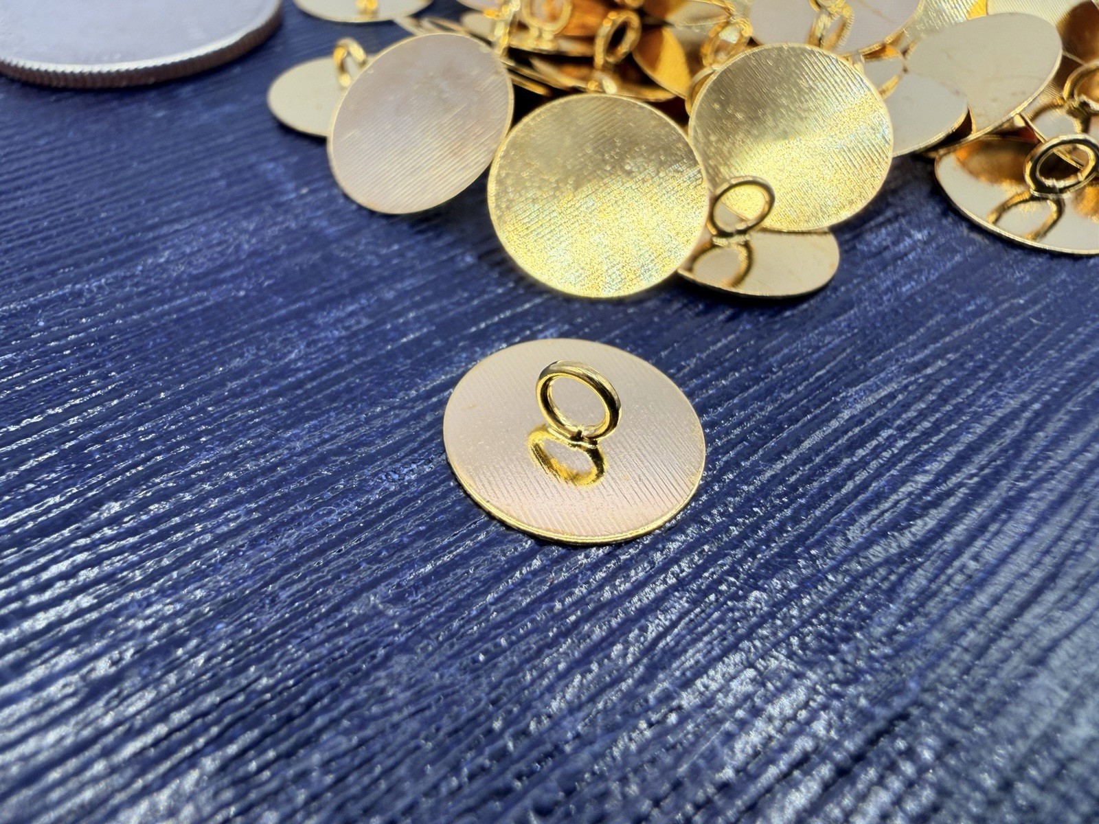 Appx 100 New Old Stock Gold Plated Button Back Findings 12mm Glue On Converter