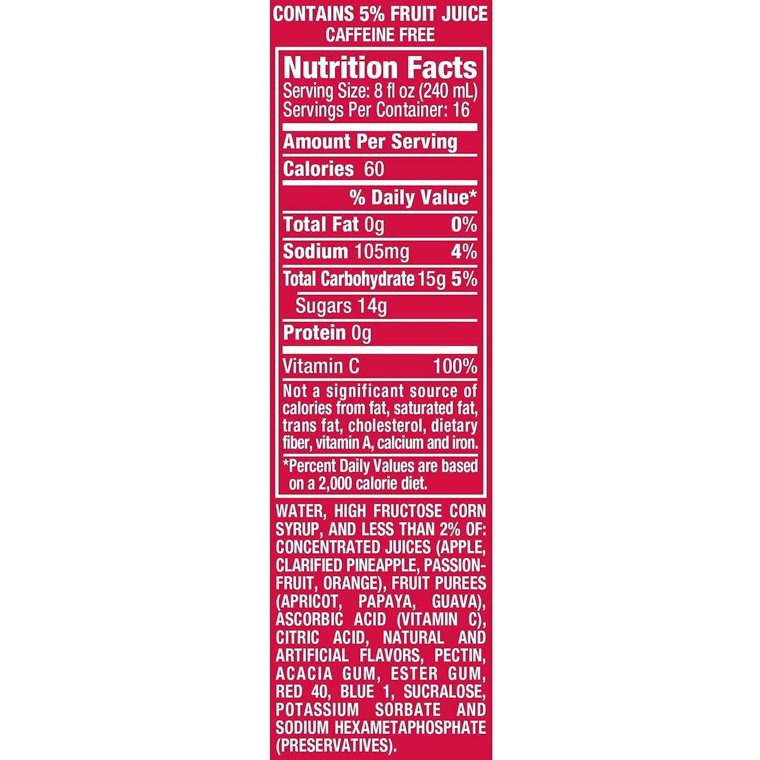 Fruit Juicy Red 128 Fl Oz – Sweet Caffeine Free Beverage for Family Enjoyment