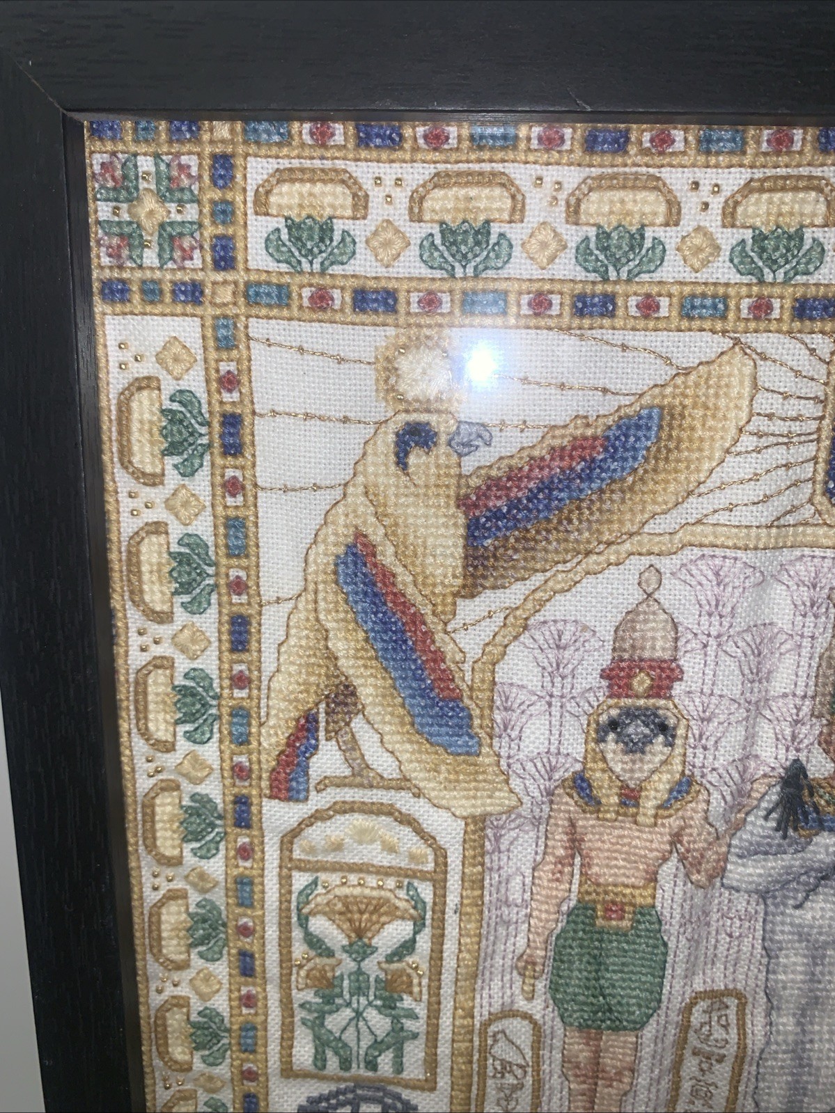 Ancient Egypt Icons, , Completed Cross Stitch . Very Complicated And Detailed.