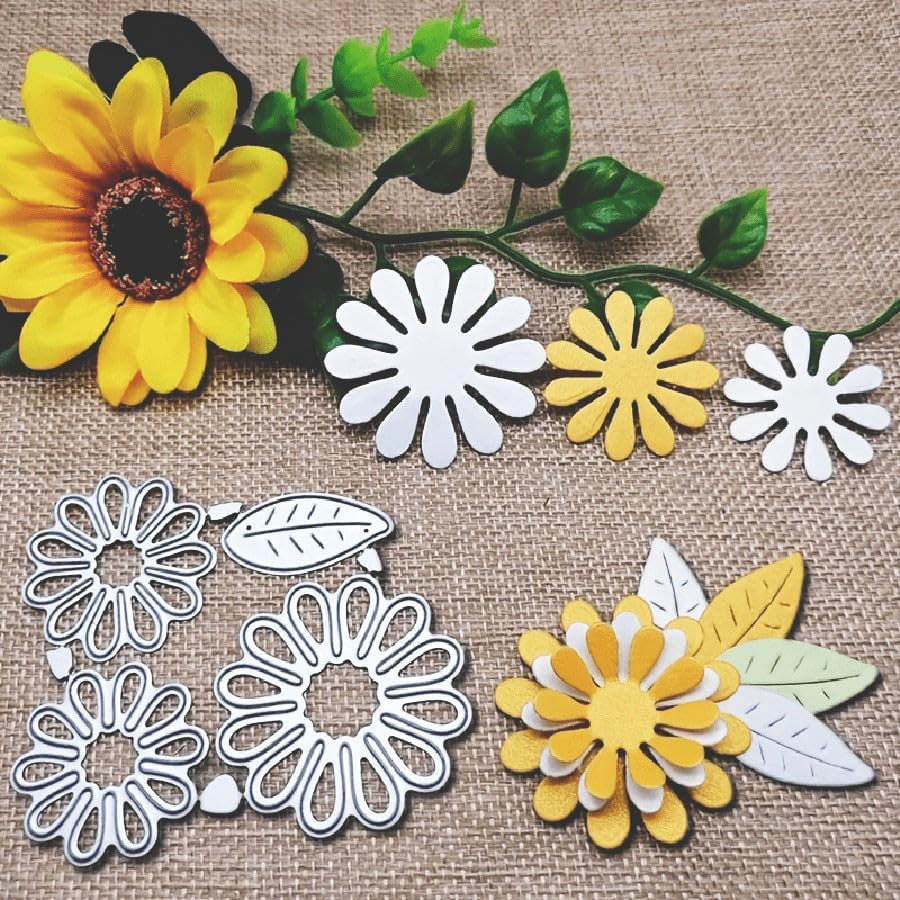 Chrysanthemums Metal Cutting Dies for Card Making New, Flower Carbon Steel