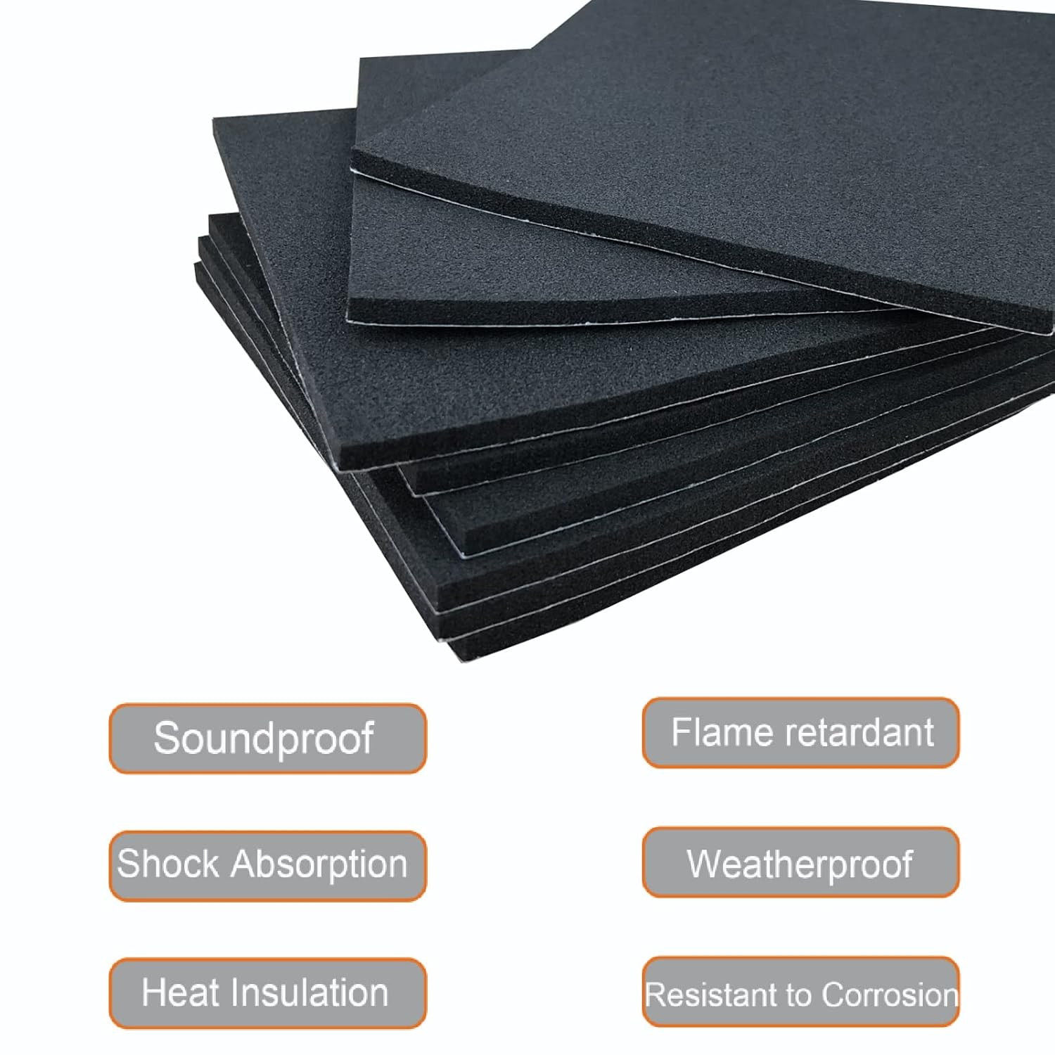 Rubber Adhesive Pads, 4 Pcs Closed Cell Foam Sheet Neoprene High Density Foam an
