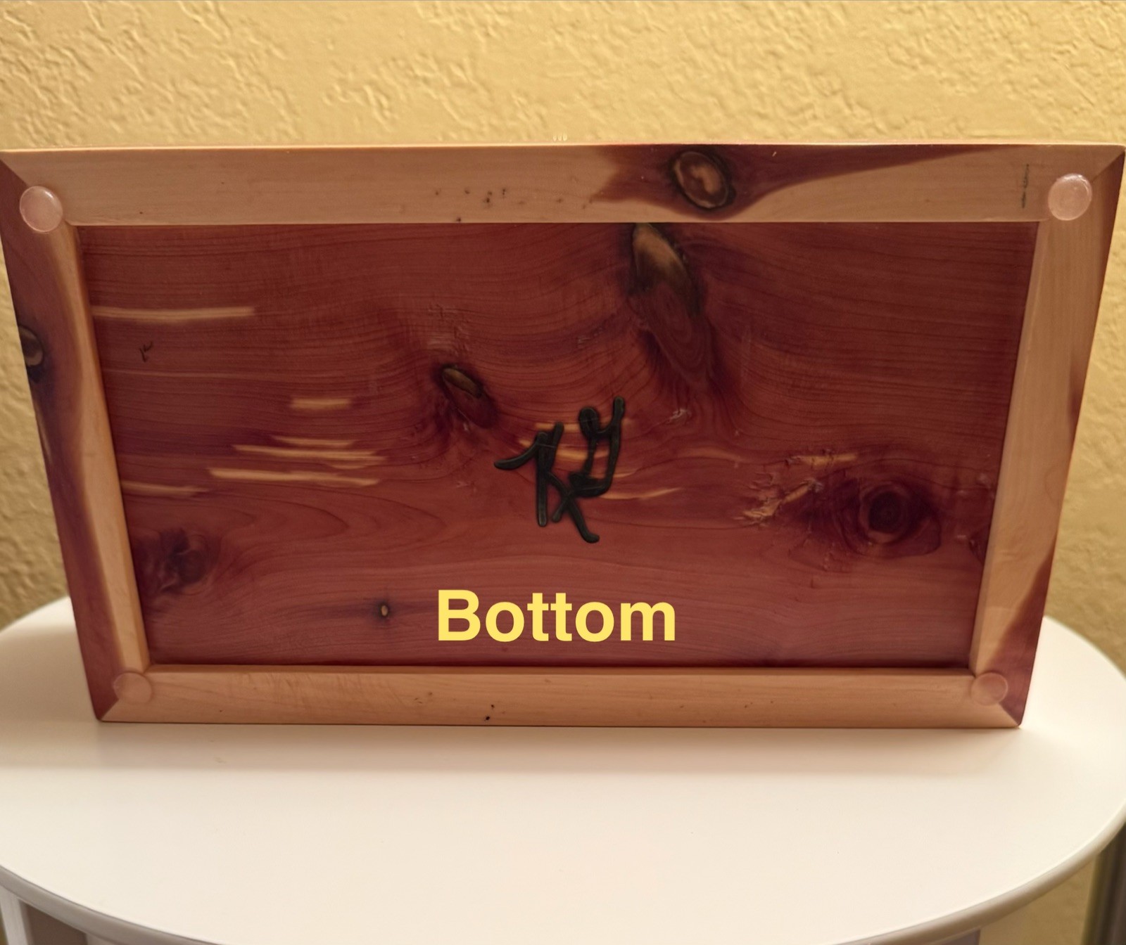 Handmade Aromatic Red Cedar Wood Keepsake Box! Acrylic Clear Coated! Brand New!