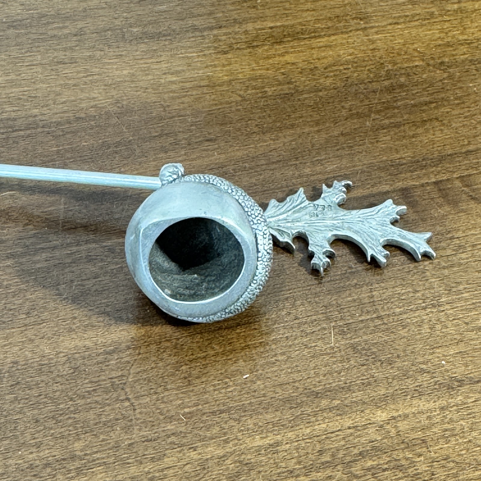 Pewter Acorn & Oak Leaf Candle Snuffer Decorative Metal Wick Extinguisher