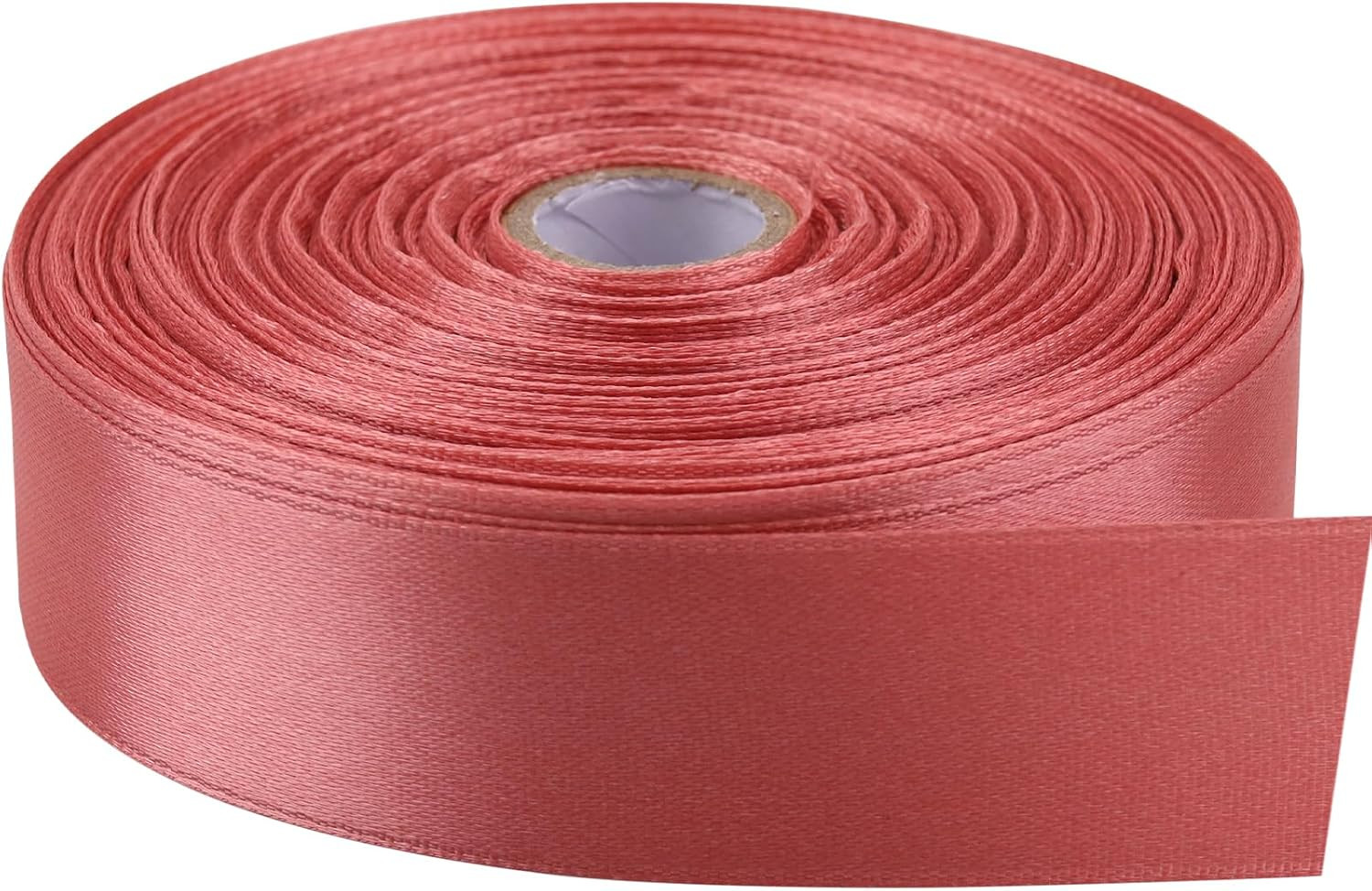 1 Inch x 50 Yards Polyester Ribbon – Rose Gold | Single-Faced Craft Ribbon for B