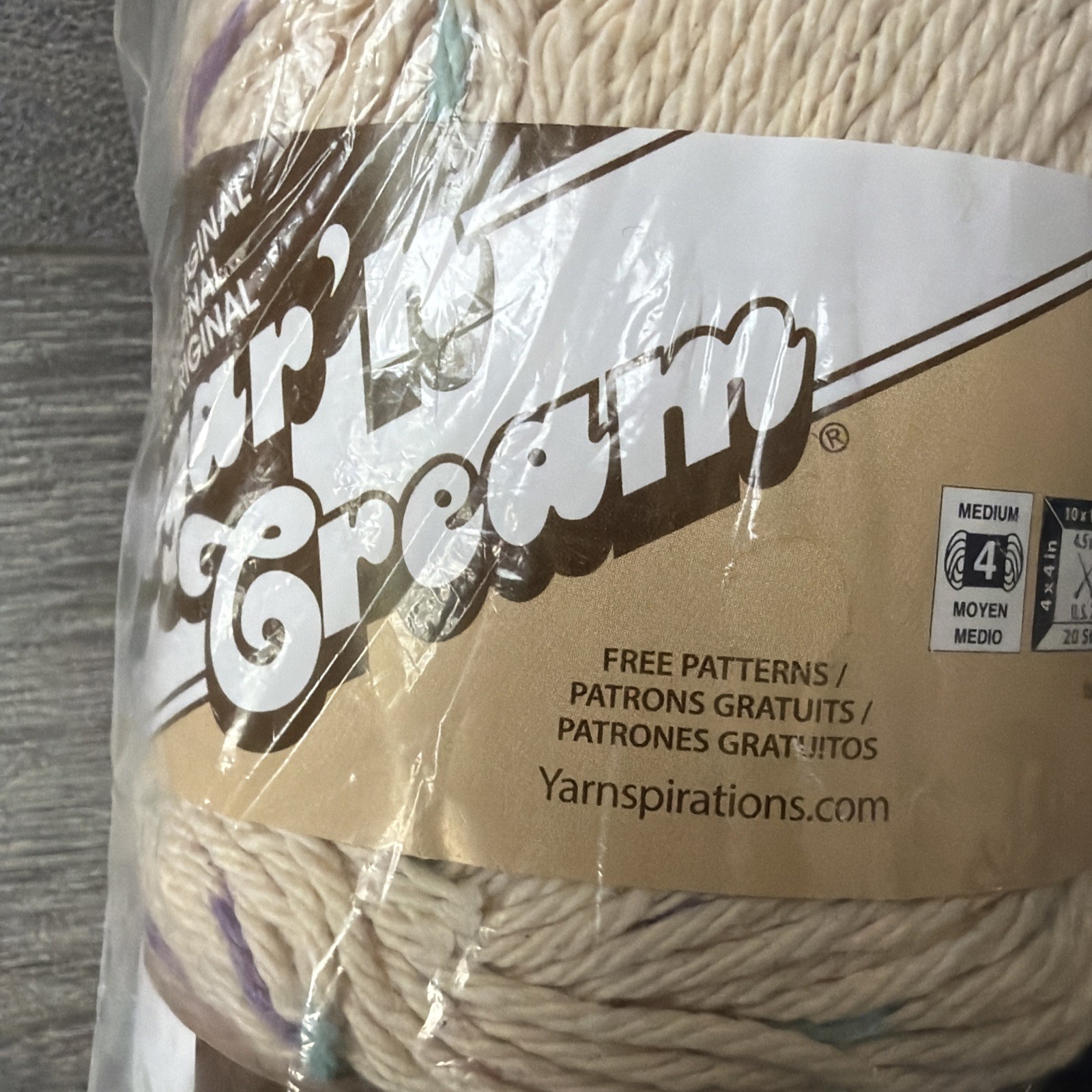 Lily Sugar ‘n Cream Yarn Potpourri Ombre Skein Cotton 2 oz each 4 Ply Lot of 6