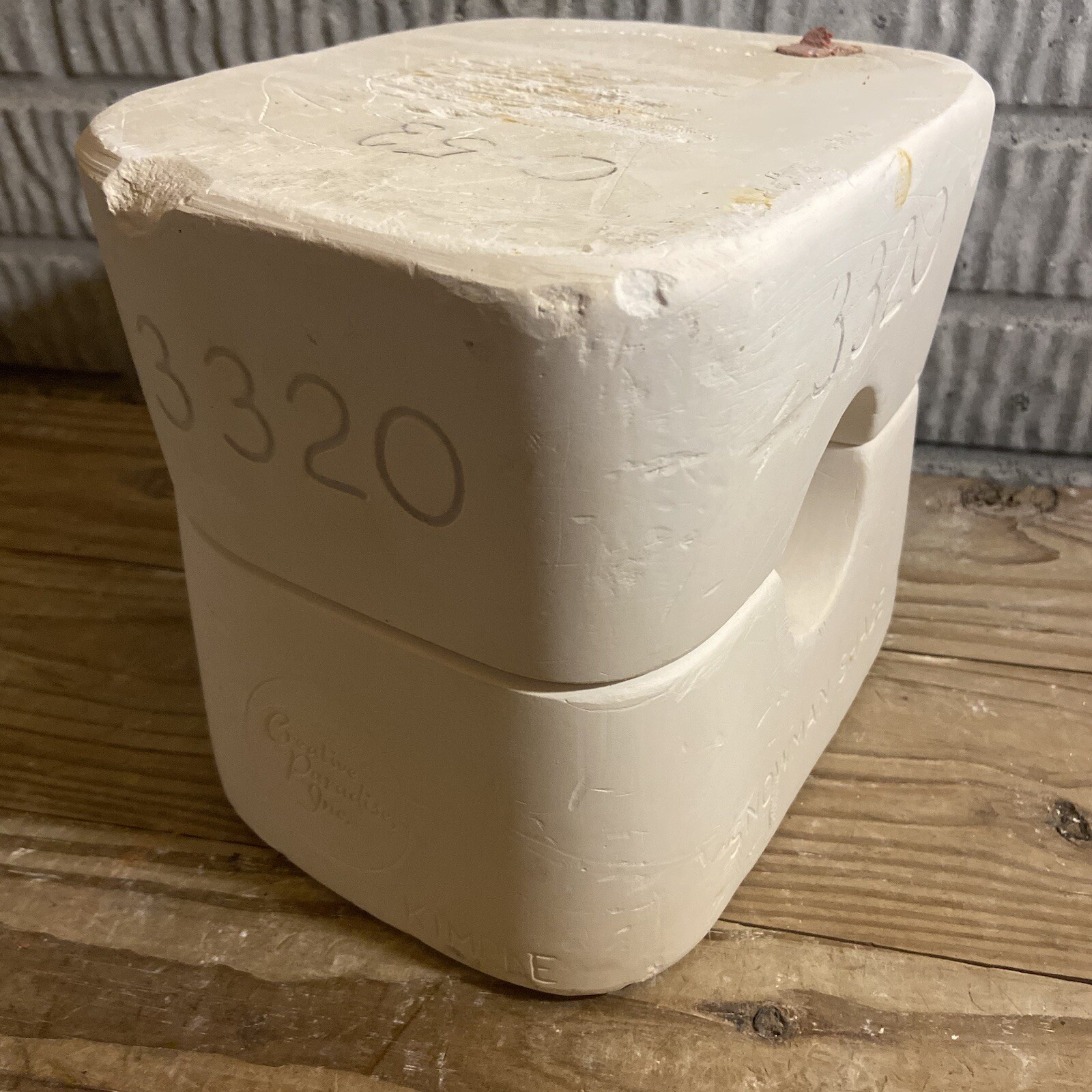Kimple Creative Paradise 3320 Ceramic Slip Mold Snowman Candle Shade 5.75 Inch