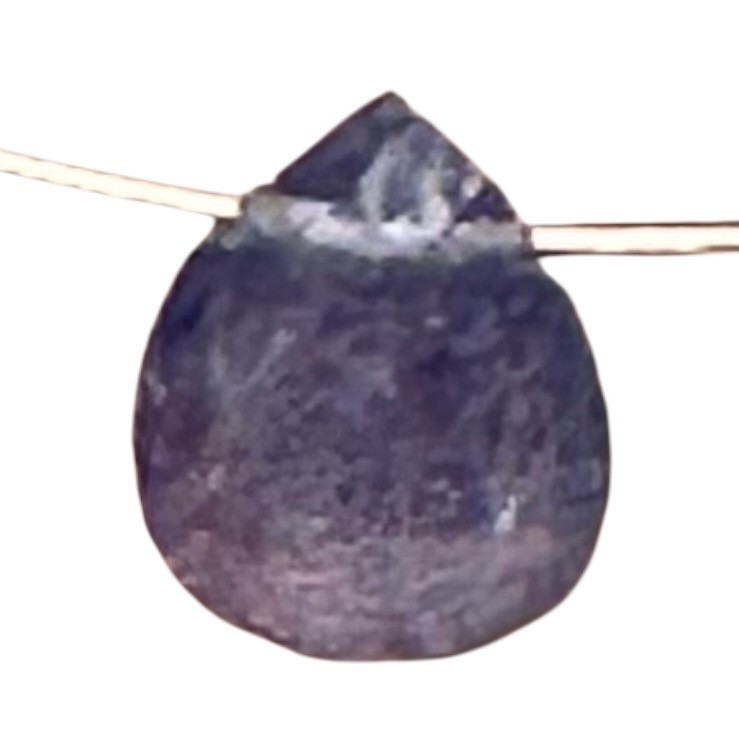 Natural Lavender Sapphire Faceted Briolette Bead | 1.19 cts | 8x6mm |