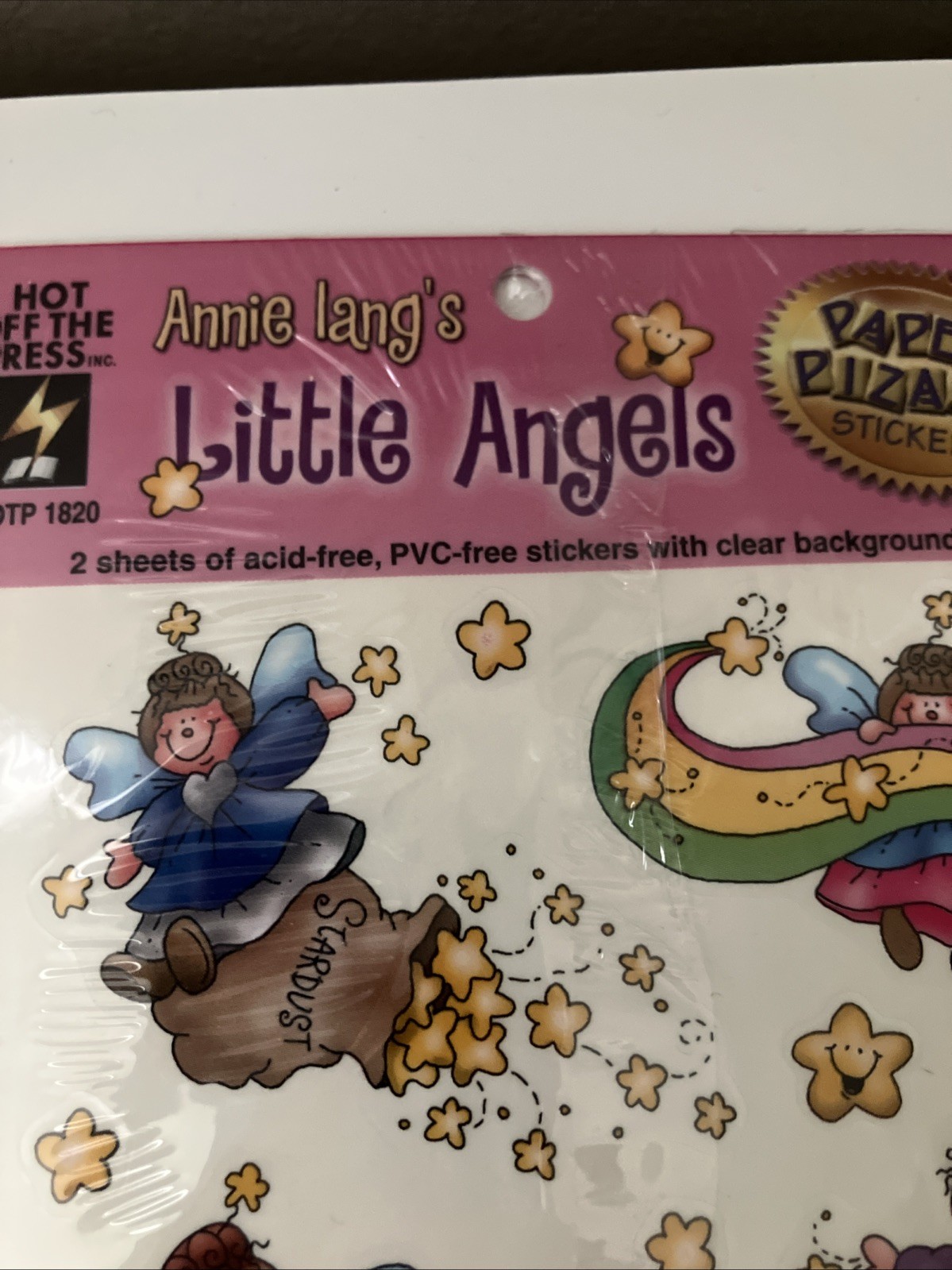 7 Lot Vintage Stickers Barbie 2000, Annie Langs 2001 And SandyLion Unknown Date