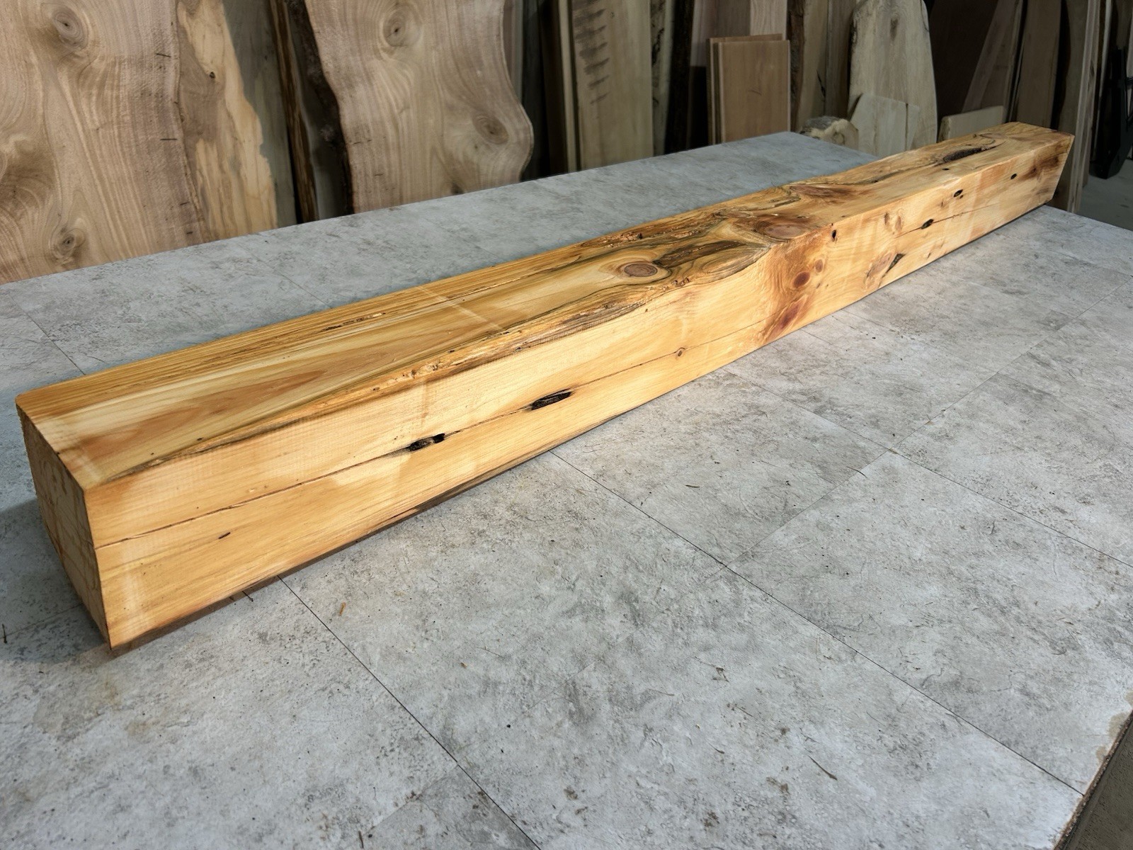 Pine Mantel Beam/Fireplace Mantle Beam/Rustic Modern Wood/Knotty Pine Beam