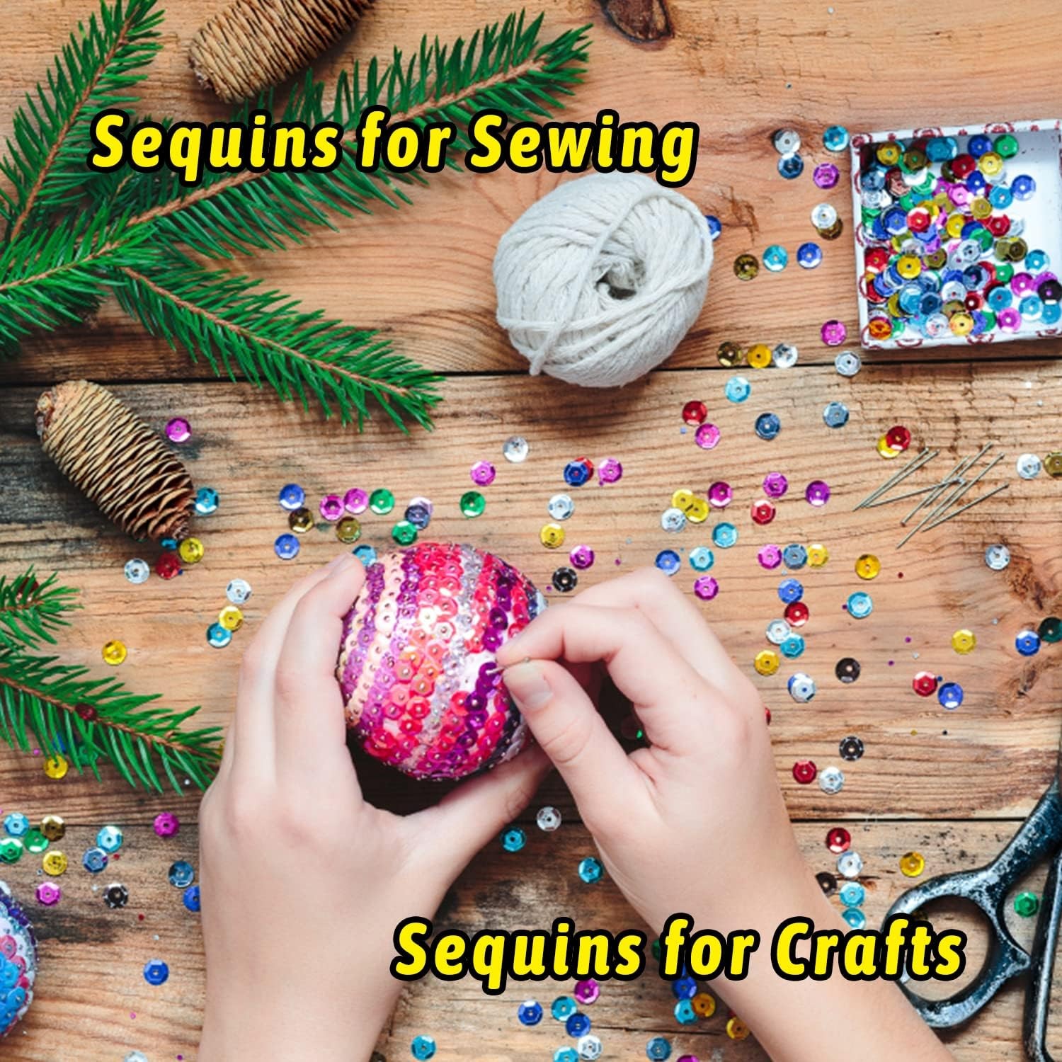 30 Colors Loose Craft Sequins Bulk 300g 4mm Sewing DIY Embellishments Emroidery