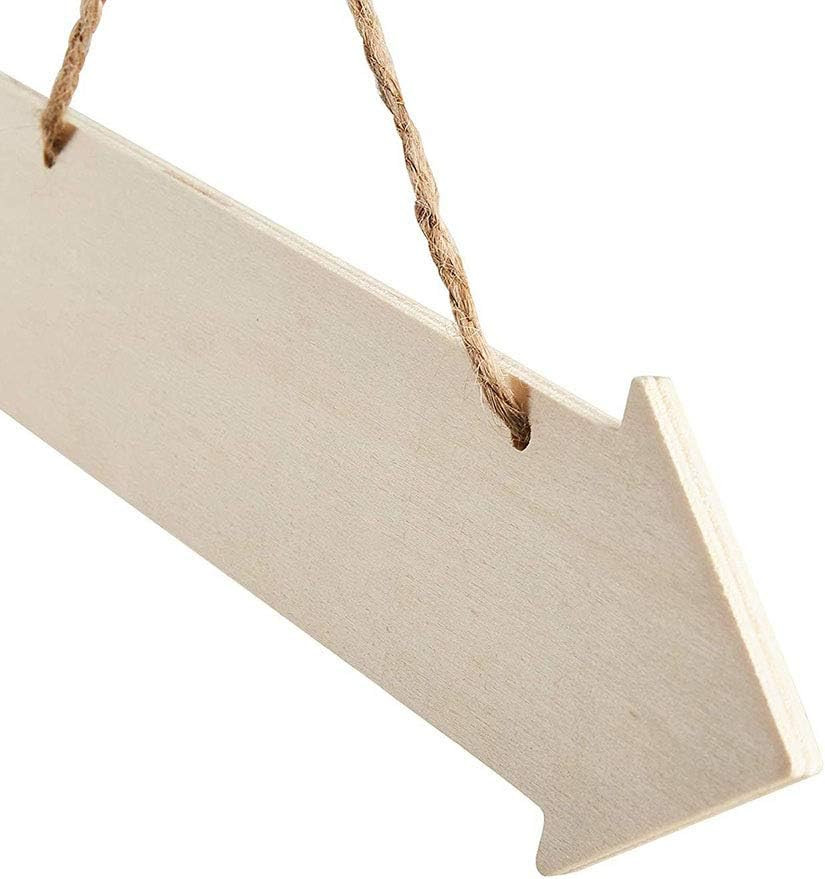 6Pcs Blank Wooden Arrow Signs for DIY Craft Projects, 3×11 Inch