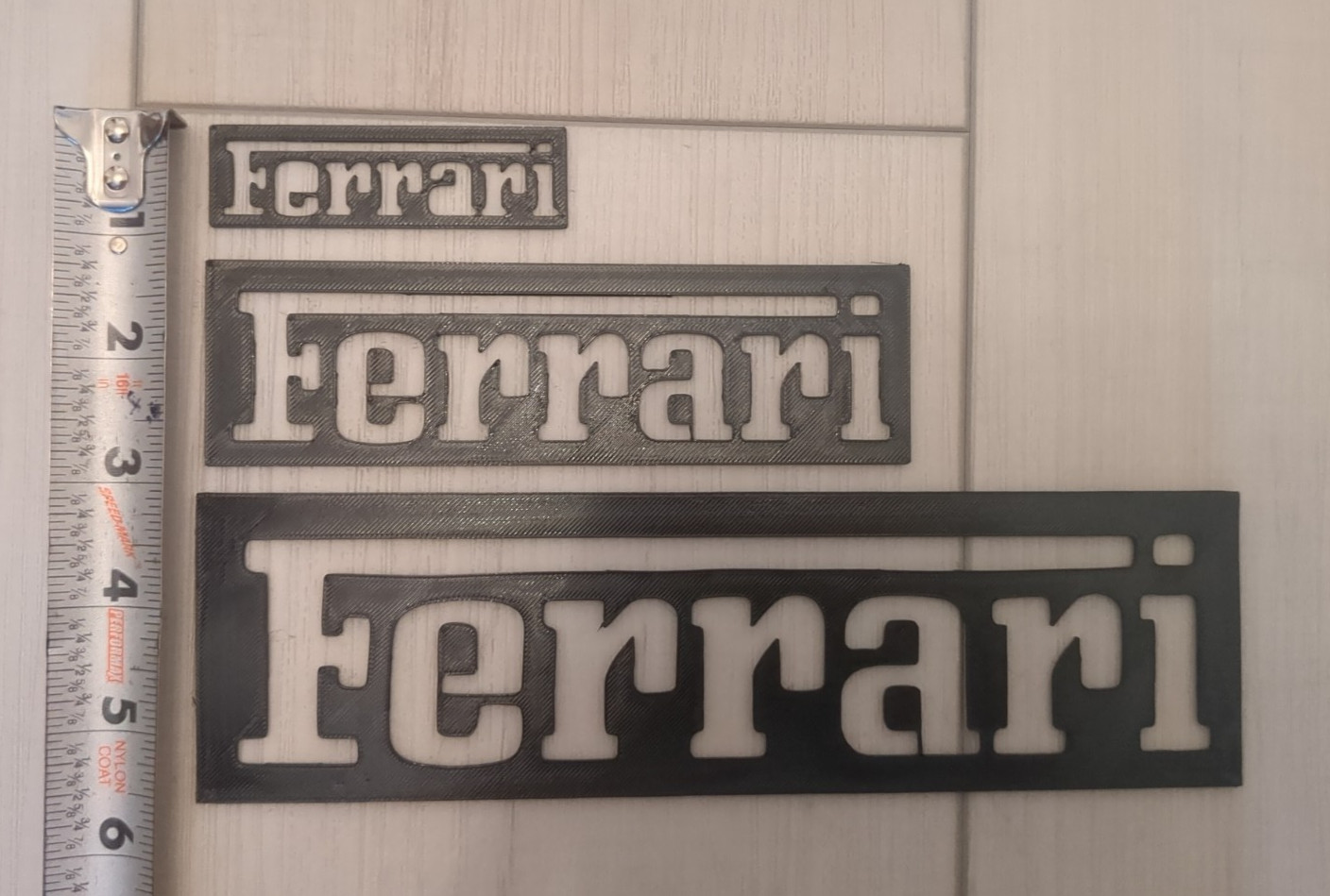 Ferrari Logos Stencil Set – 3 Sizes – 3″ 6″ and 9″ (Paint Or Carpet Stencils)