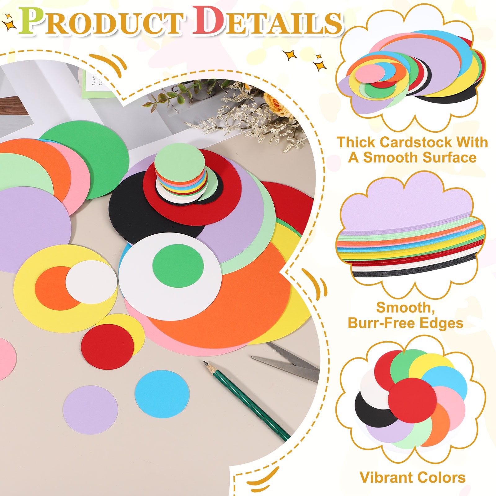 72 Sheets Deep Green Circle Card Stock 4″ Round Cutouts Paper