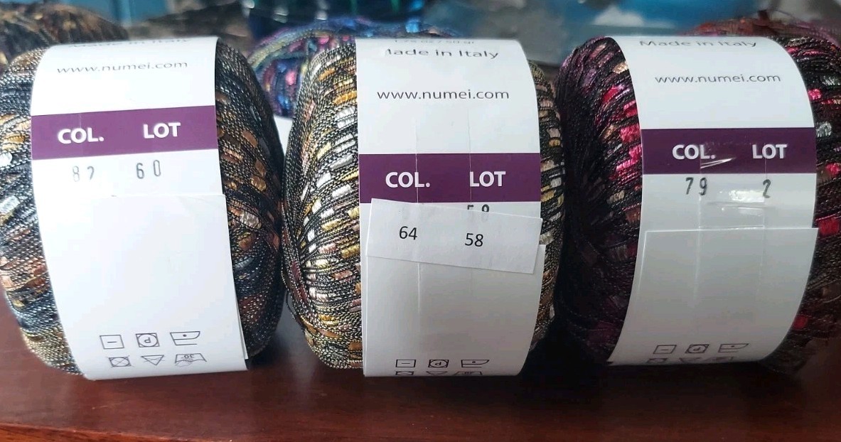 Berlini Ladder Ribbon Yarn New Skeins Various Colors Lot Of 5