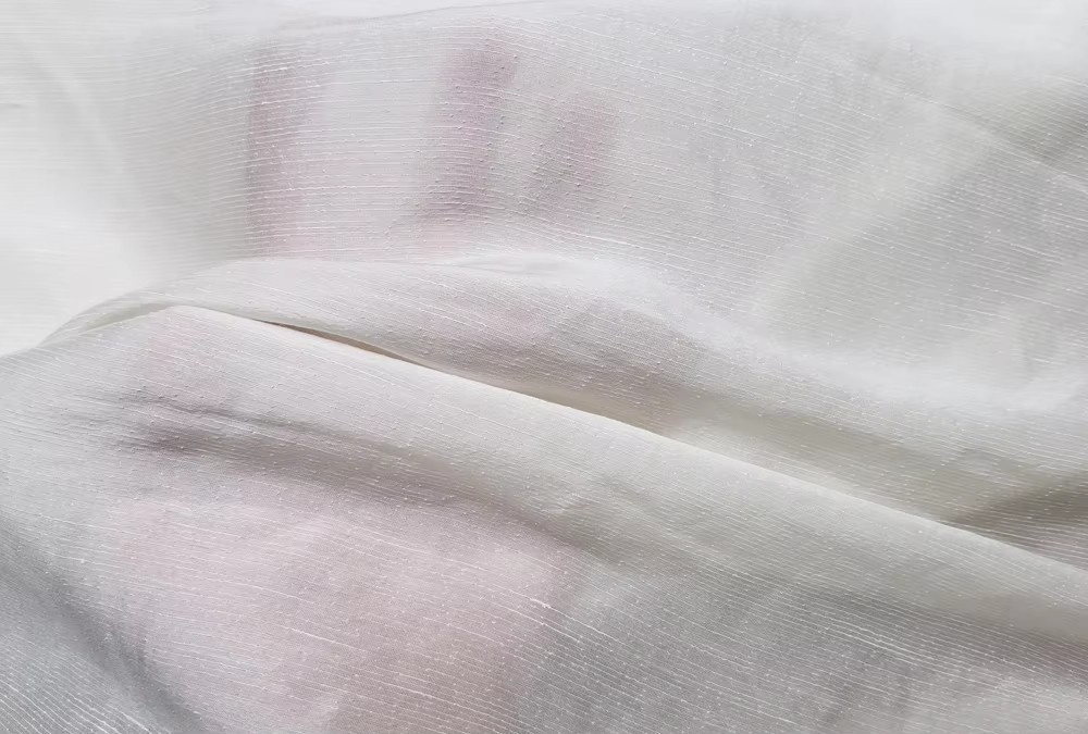 54” Wide By Yard Mulberry Silk Linen Fabric Natural White Lace Sewing Material