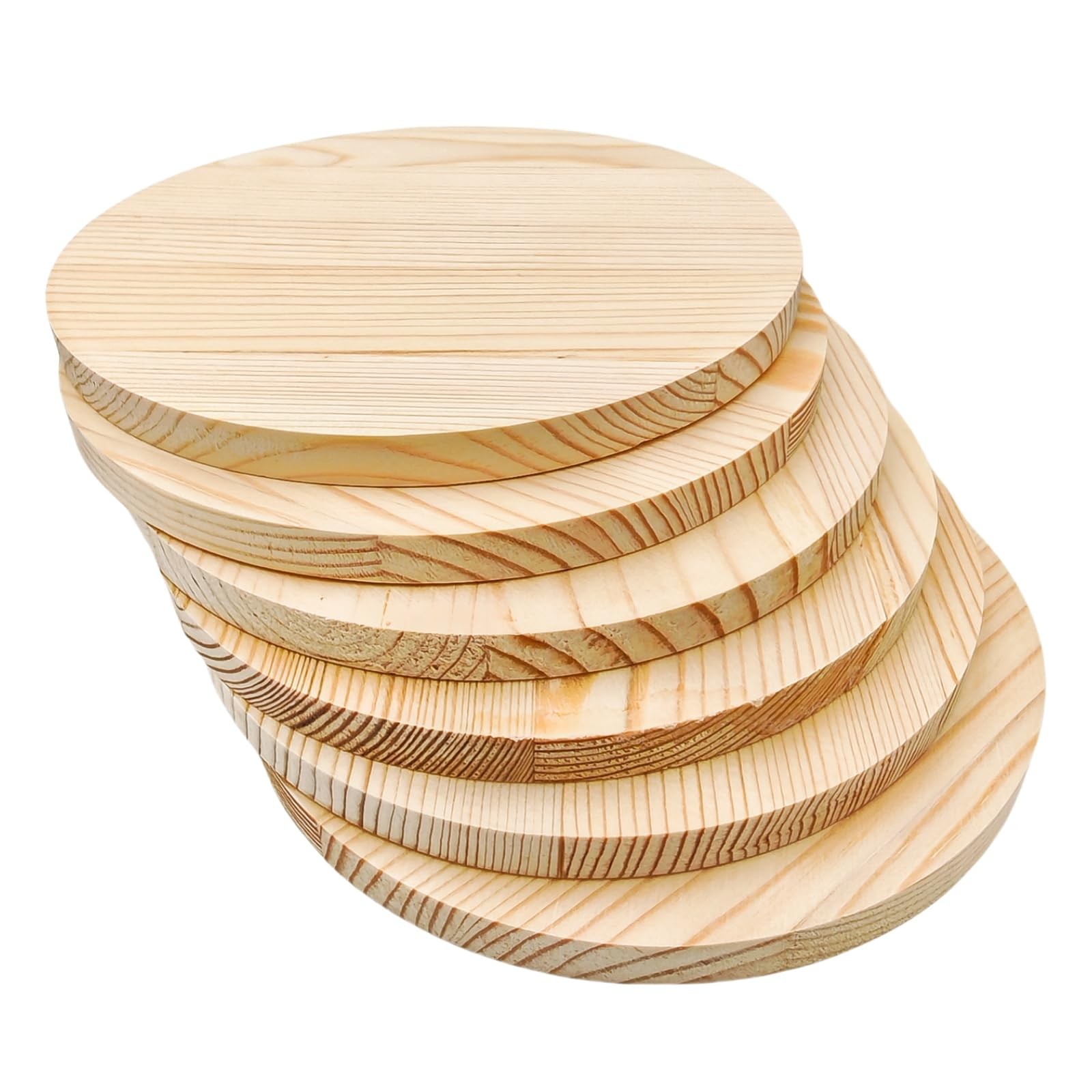 6PCS Pine Circle Plaque, 6×0.4in Blank Unfinished Round Wooden Circles Plaque…