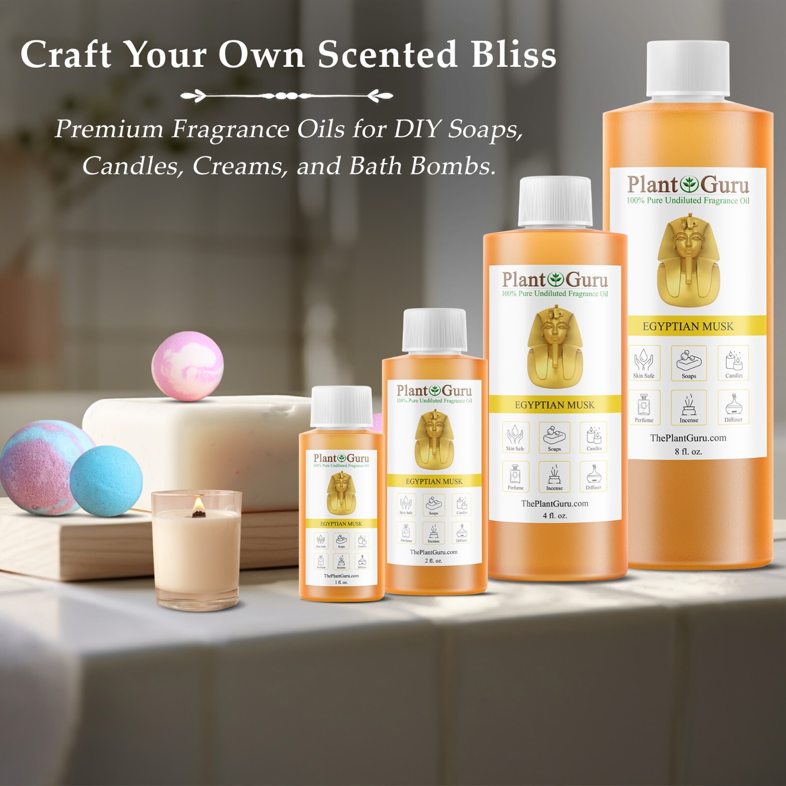 Egyptian Musk Perfume Fragrance Body Oil For Skin, Candle Soap Making Bulk