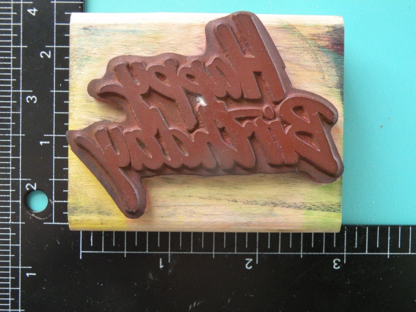 Happy Birthday Greeting RUBBER STAMPEDE Rubber Stamp Posh Impression Design