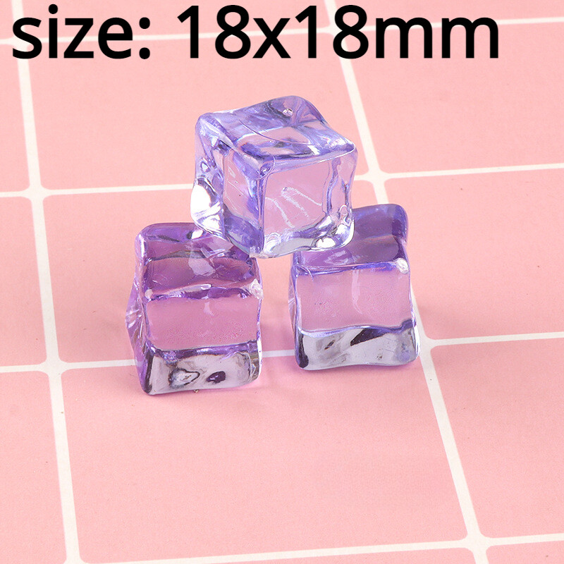 100pcs 18×18 Clear Cube Sheer Acrylic Beads Material Craft for Bottle Bar Decor