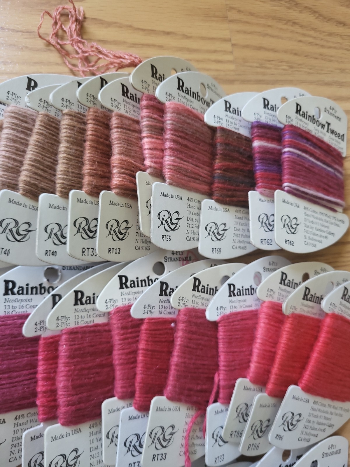 BIG Lot of 86 Rainbow Gallery Rainbow Tweed Wool Blend Floss/Yarn Needlepoint