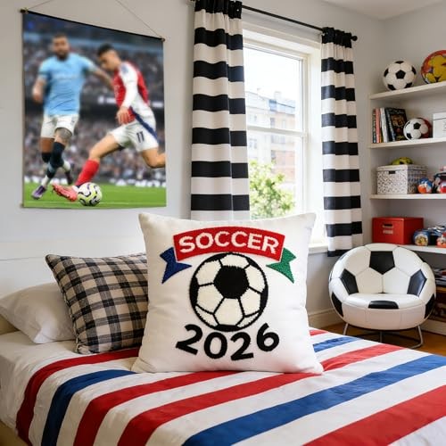 18×18 Inches Decorative Pillow Covers 18″ x 18″ (Pack of 1) Black White Ball