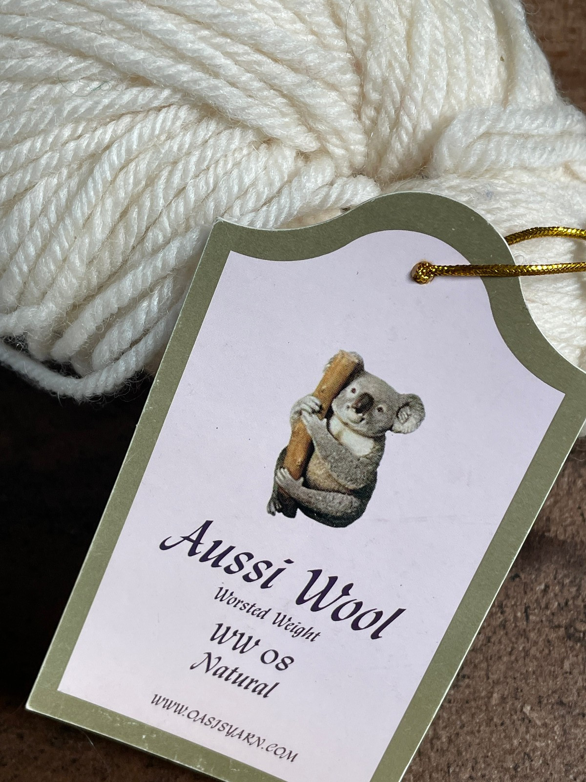 Aussi Australian Wool Lot 5 skeins Dyed Yellow Green Magenta Natural Yarn NWT