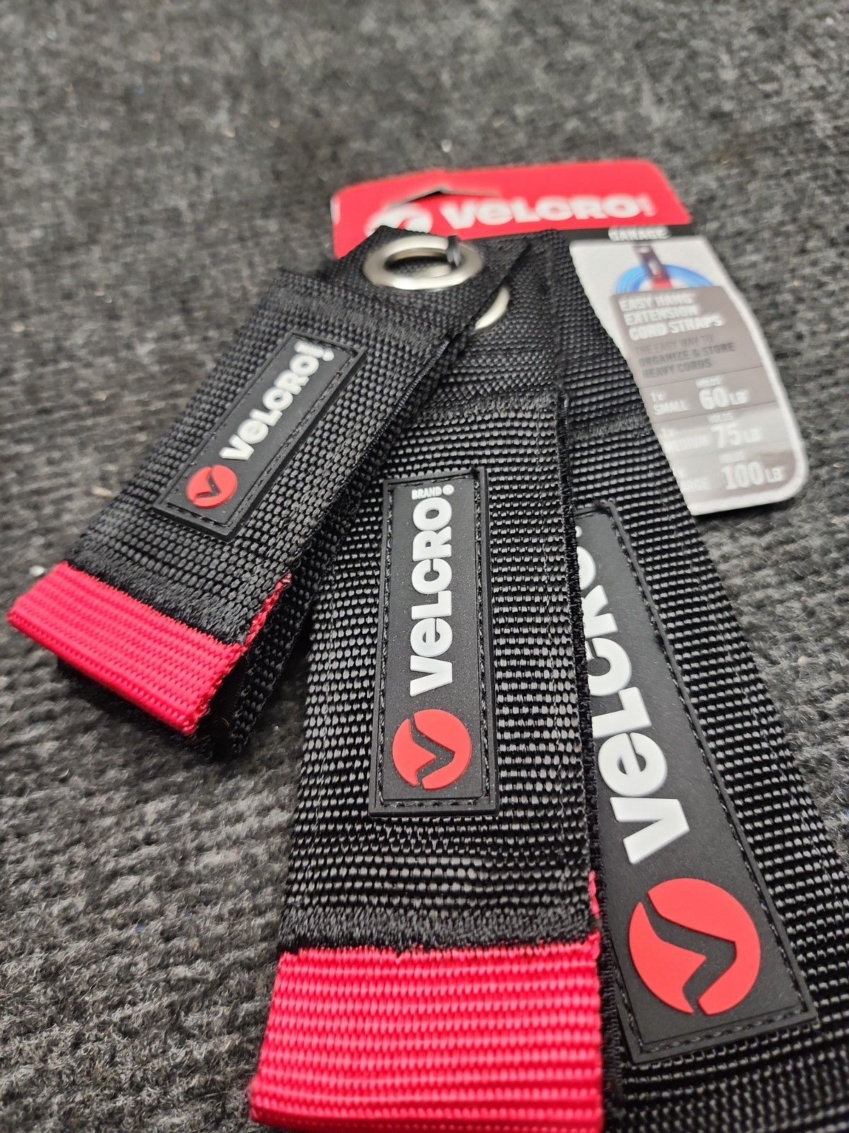 Velcro Assorted Sizes, Small, Medium, Large Easy Hang Extension Cord Strap Hook