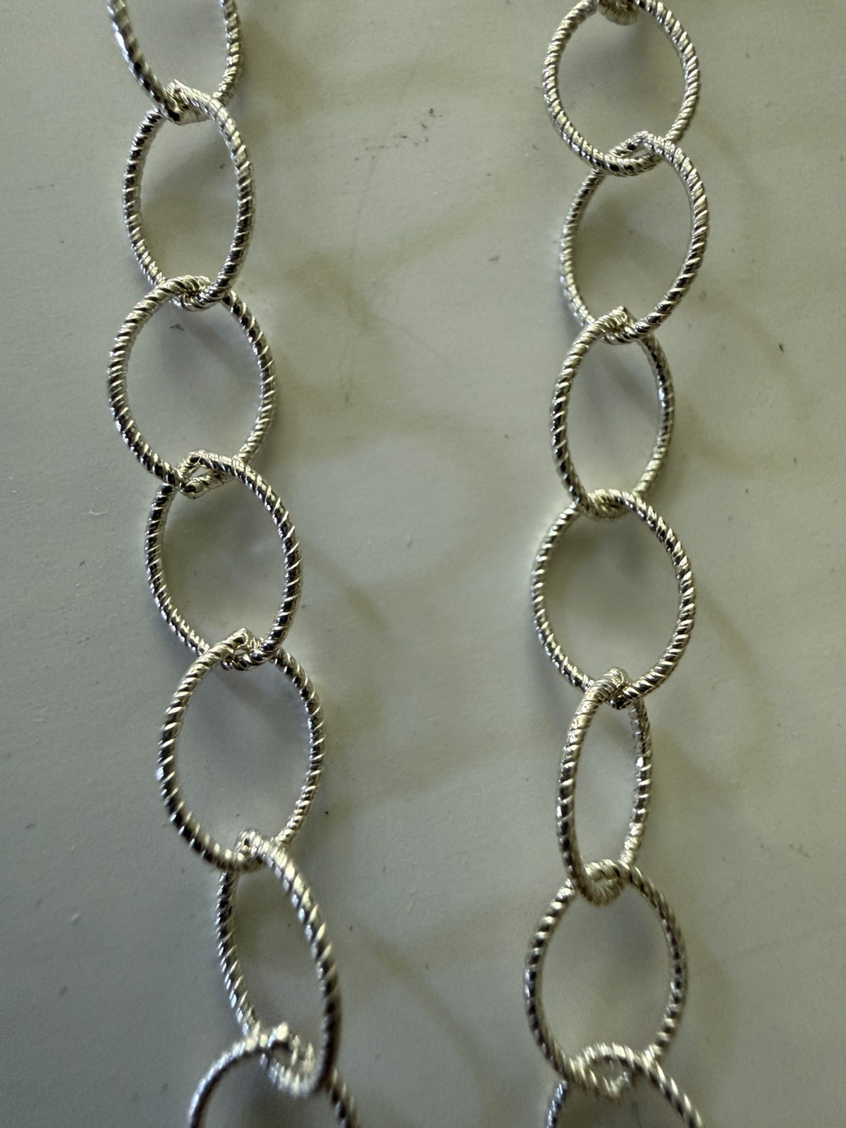 8x6mm twisted cable chain sterling silver 5ft