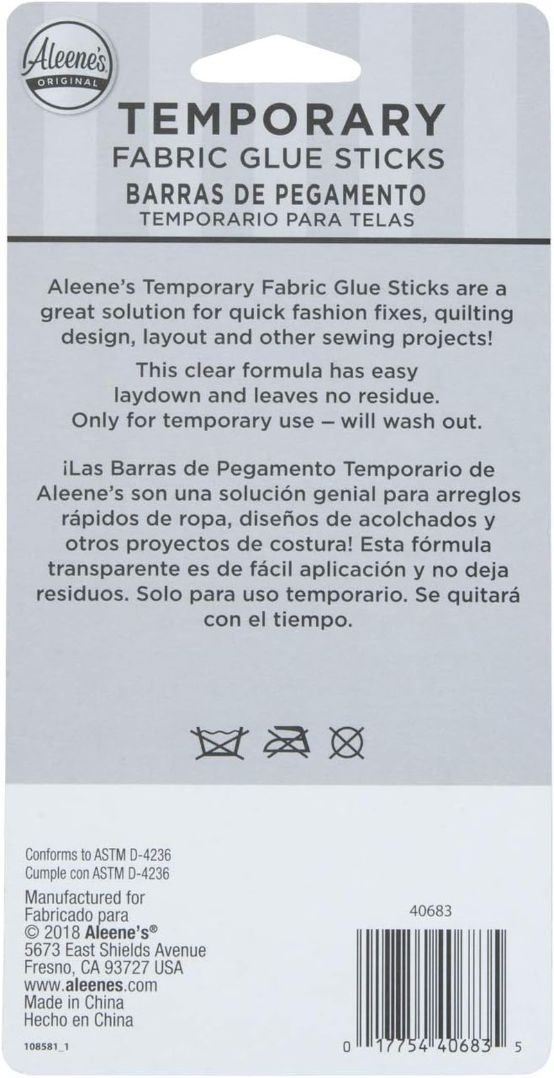 Aleene’s Temporary Fabric Glue Sticks 2/Pkg.28oz
