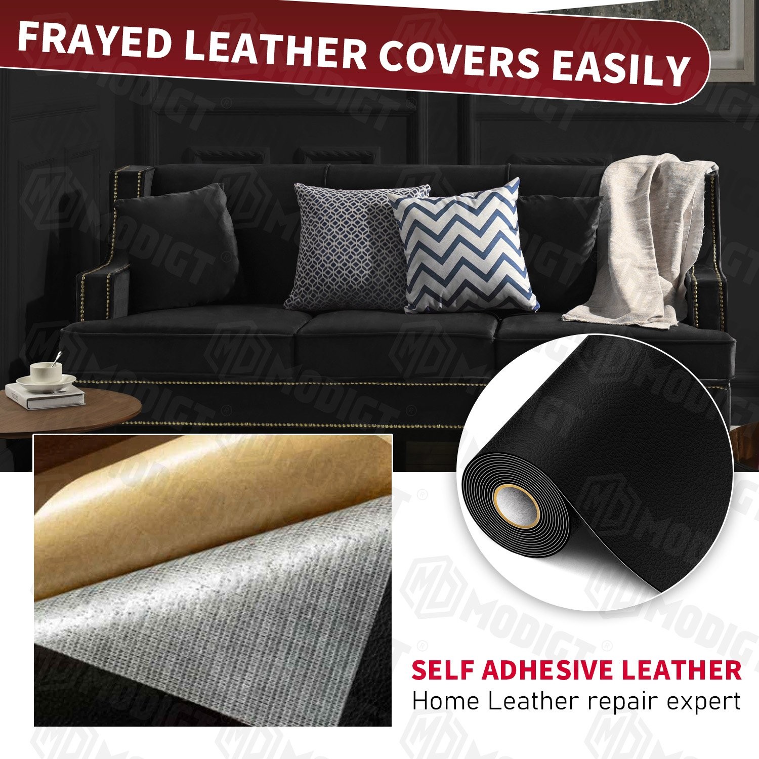 Self-adhesive Faux Leather Repair Kit Tape Jacket Sofa Couch Car seat Patches