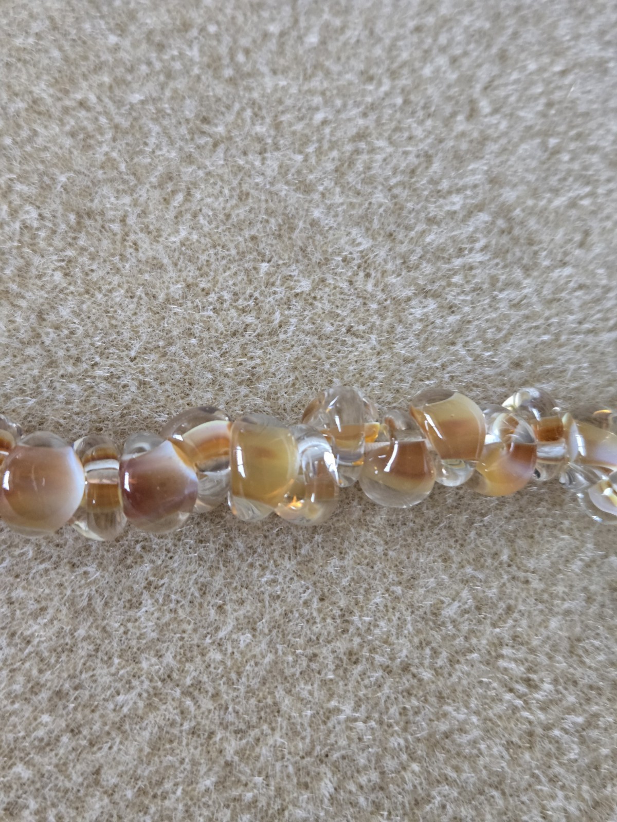 Unicorne Teardrop Glass Bead Strand, 9-10mm, #21112 Toffee, 26 Per Strand