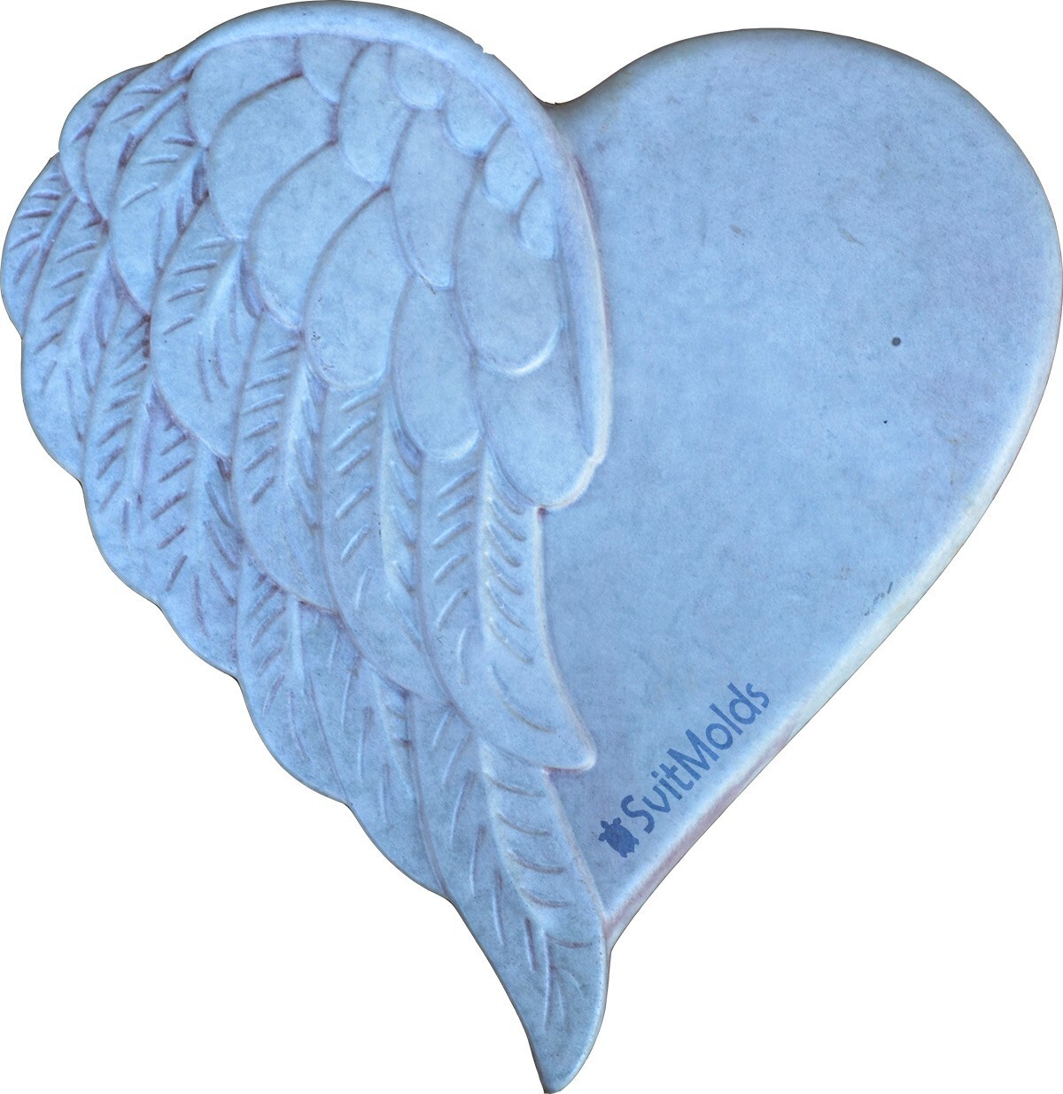 Concrete Mold DIY Heart Wing Decorative Stone for Garden Mold ABS Plastic D78