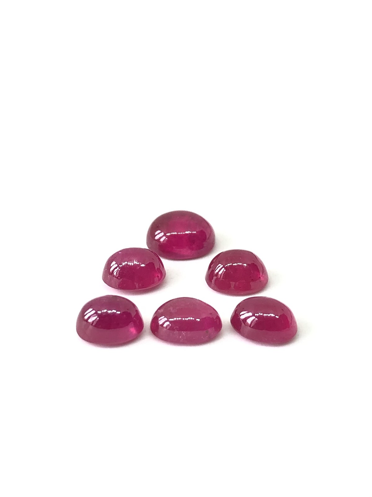 TGSC Ruby Oval Cabochon Loose Gemstone 8×6 mm