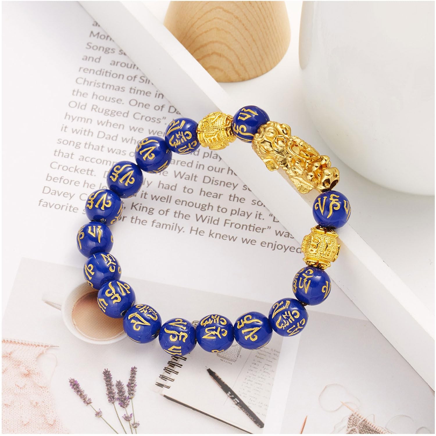 2PCS FengShui Bracelets for Women Wealth And Luck Bracelet Black Obsidian P – 01