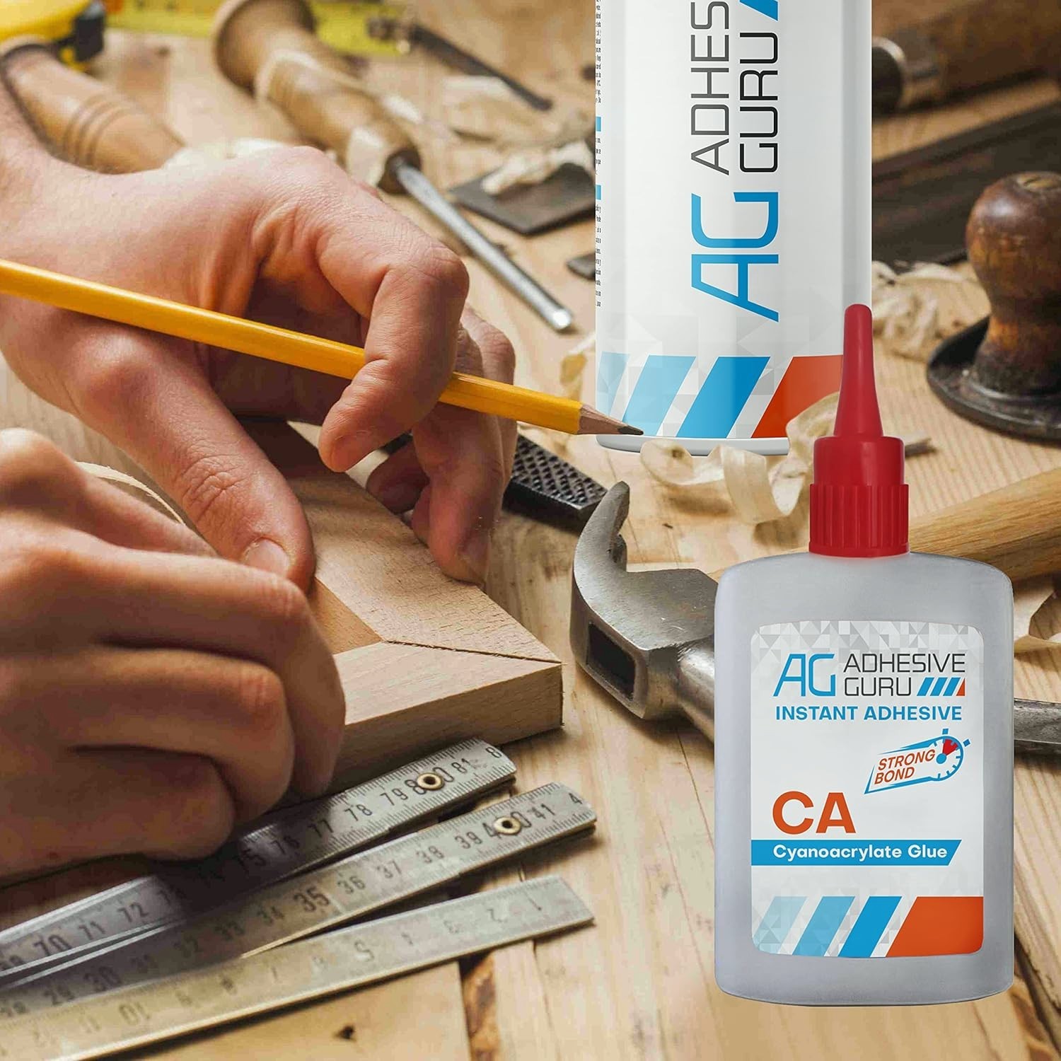 Fast Instant CA Glue with Activator,1.7 oz Super Glue for Woodworking DIY Repair