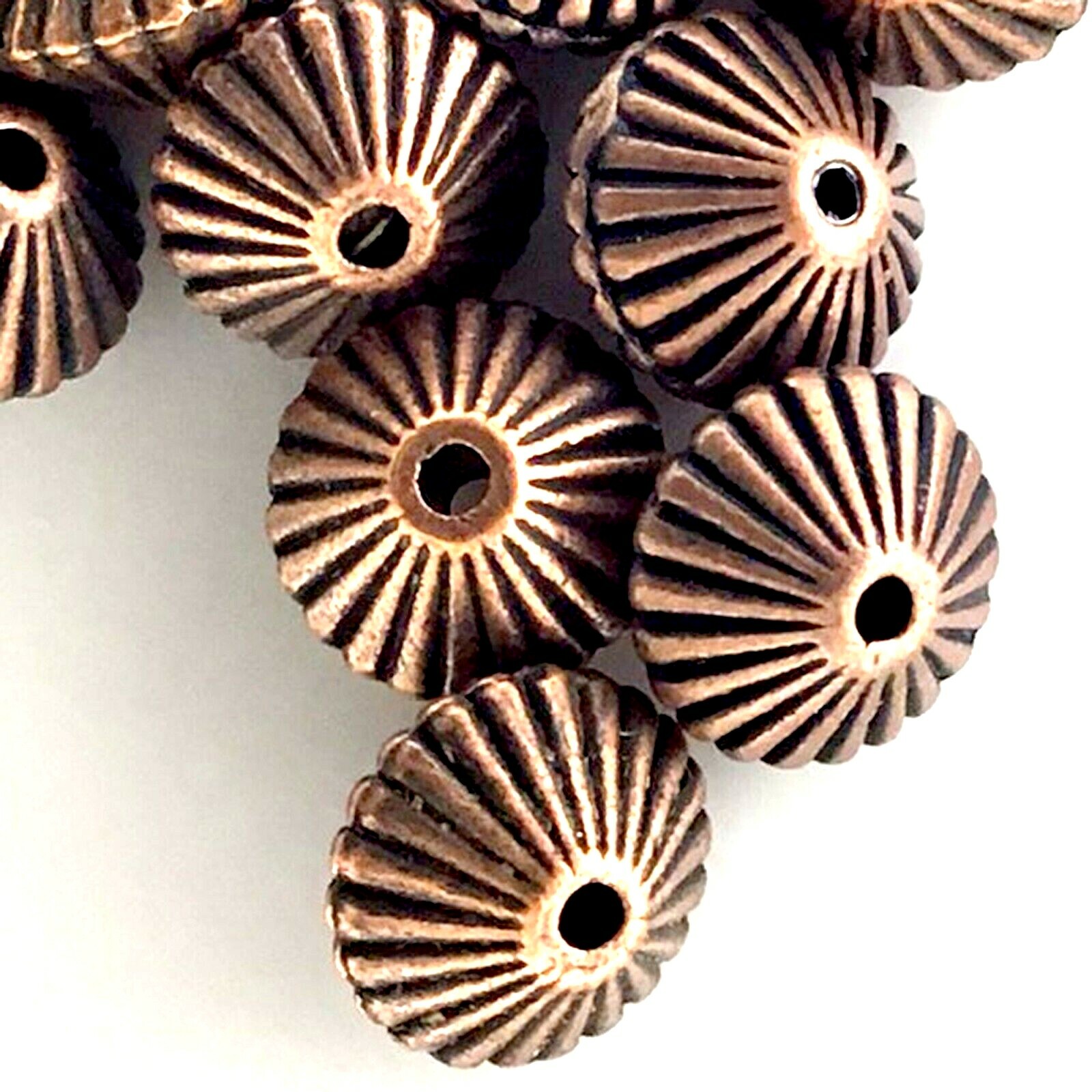 Bicone Spacer Beads 20pcs Copper Antique Brass Silver Gold Jewelry Finding 7mm