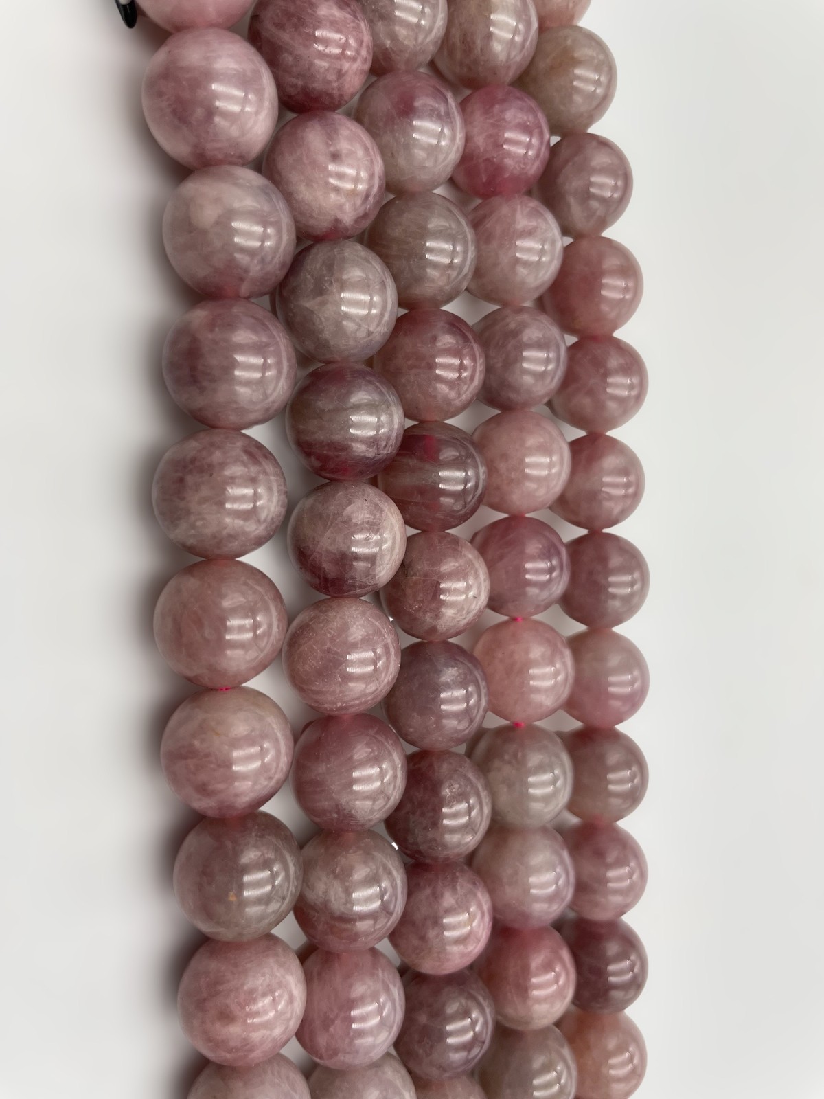 Dark Pink Madagascar Rose Quartz Smooth Round Size 12mm 13mm 15.5” Strand