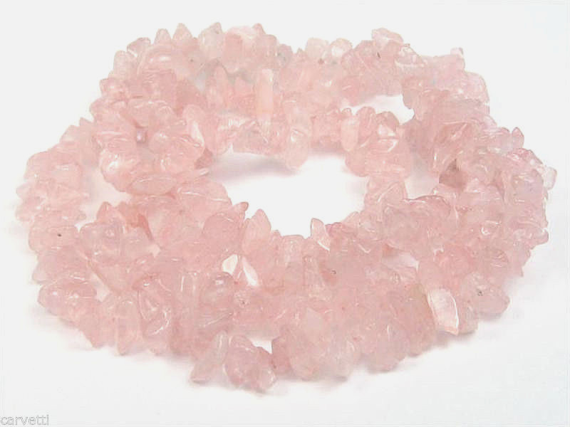Rose Quartz Chip Beads 34″ – 36″ Endless Strand (1)