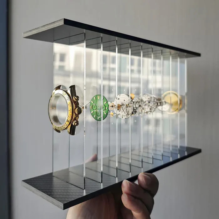 Timeless Transparency™, 3D Disassembled Mechanical Watch Artwork, Golden Cash