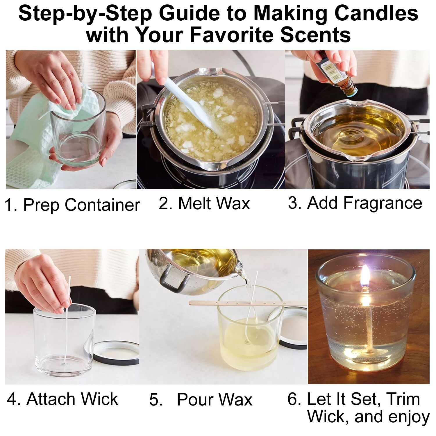 Soot-Free Candle Wax Kit – Fun To Express Creative Candle-Making Skills- 4 Packs